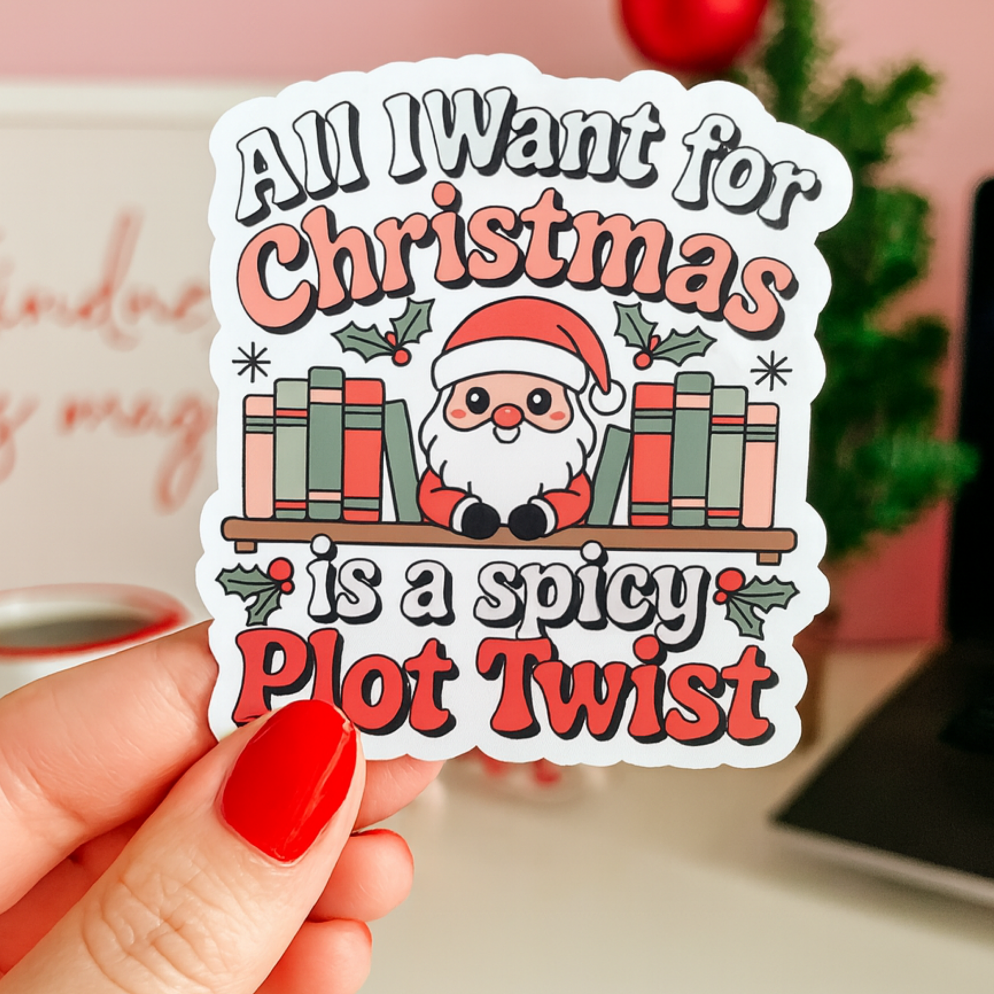 Bookish Christmas Stickers