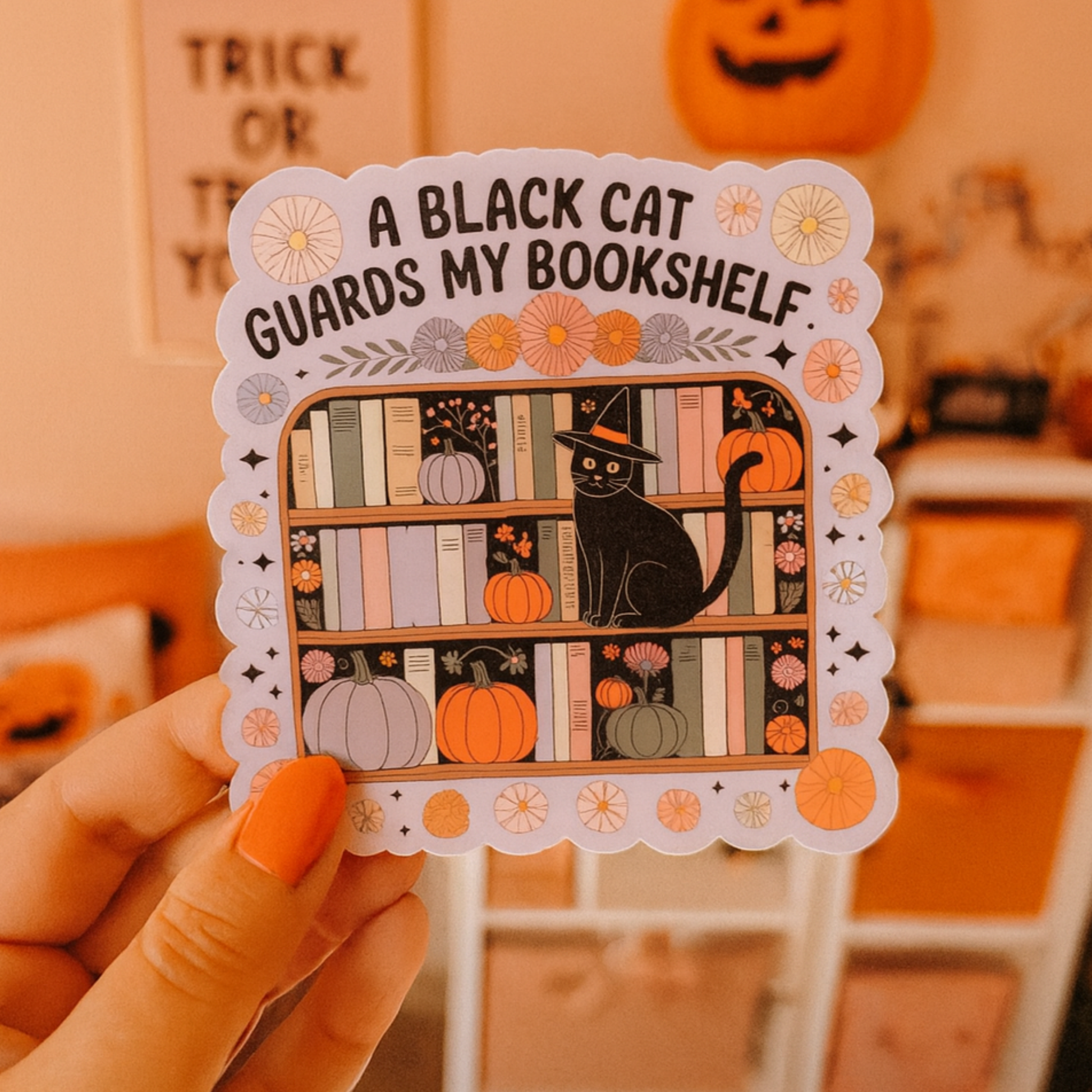 Halloween Black Cat Sticker