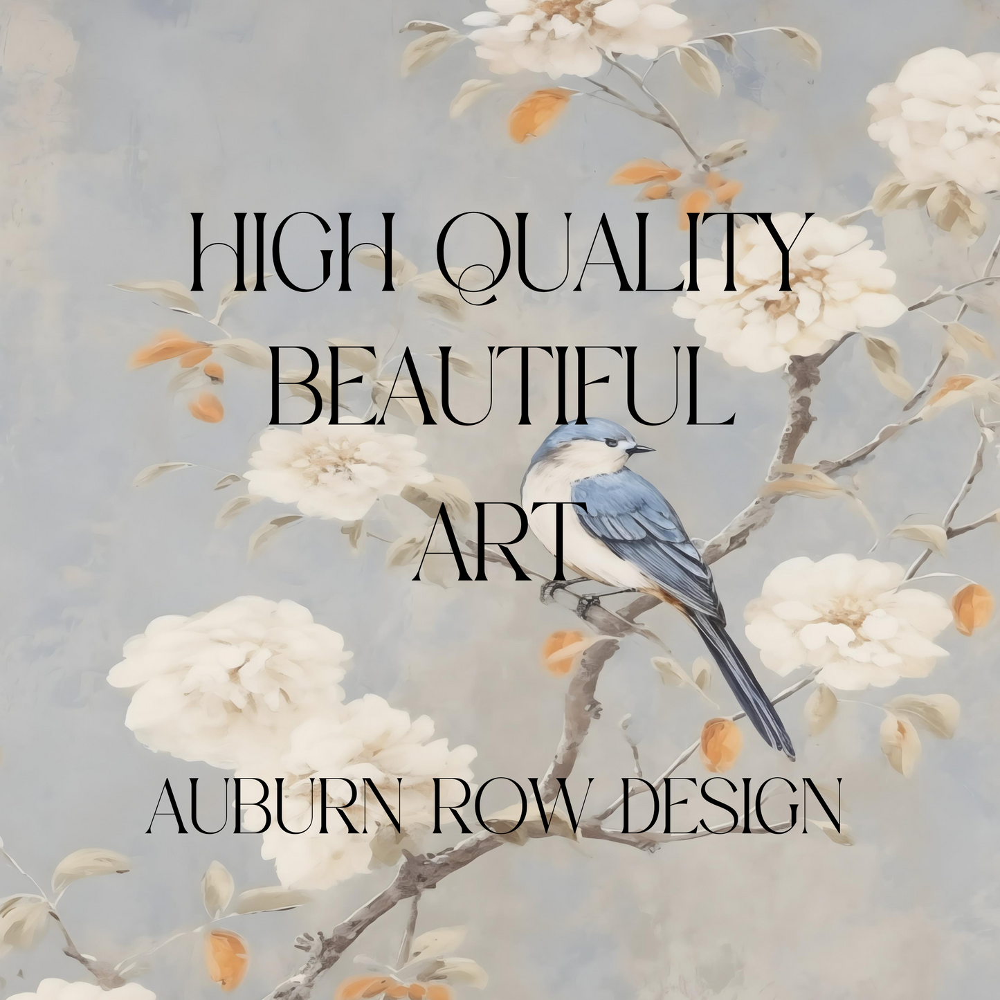Blue Floral Chinoiserie Wall Print