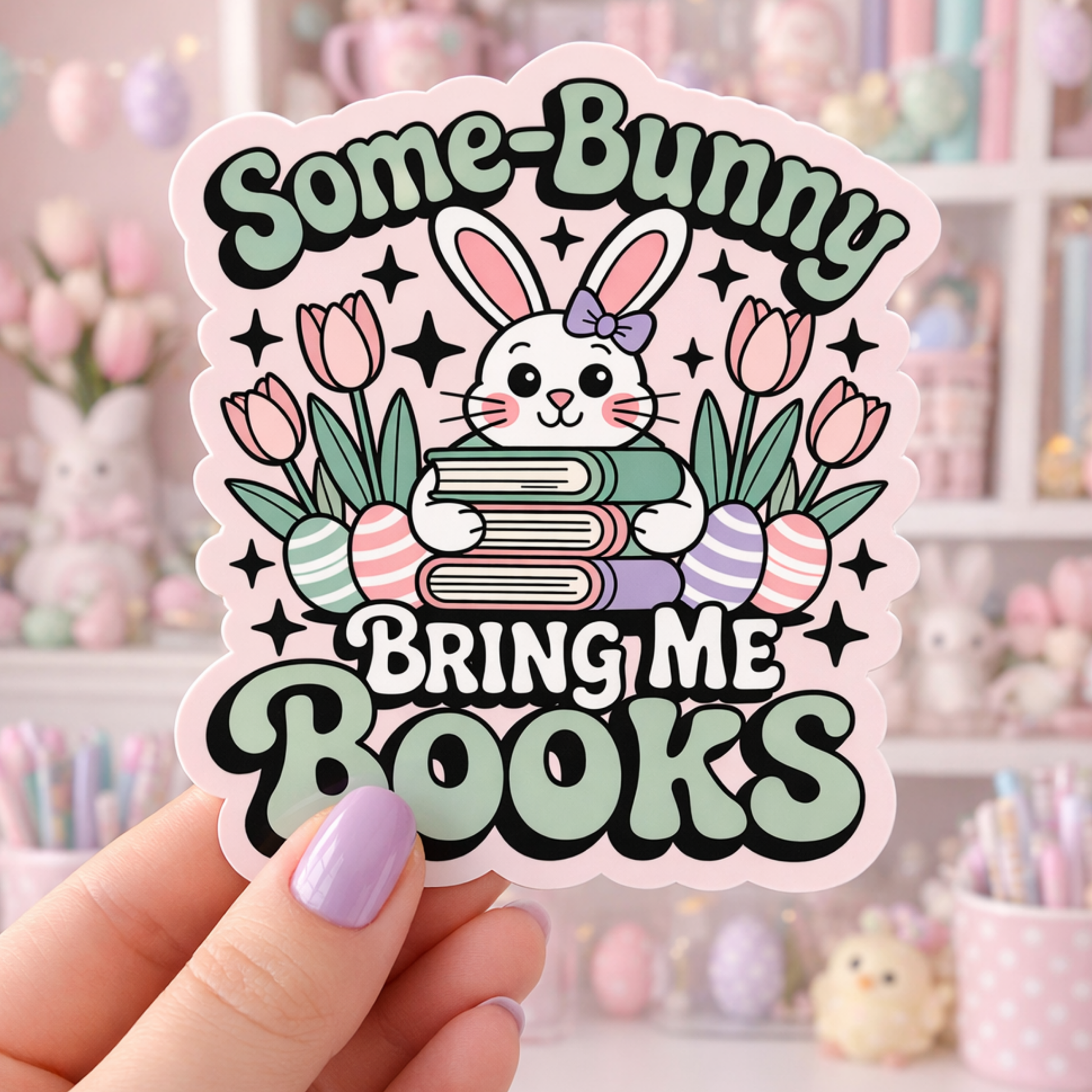 Easter Bookish Sticker