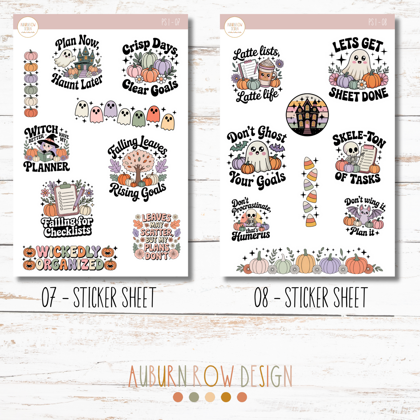 Pastel Halloween Weekly Planner Kit