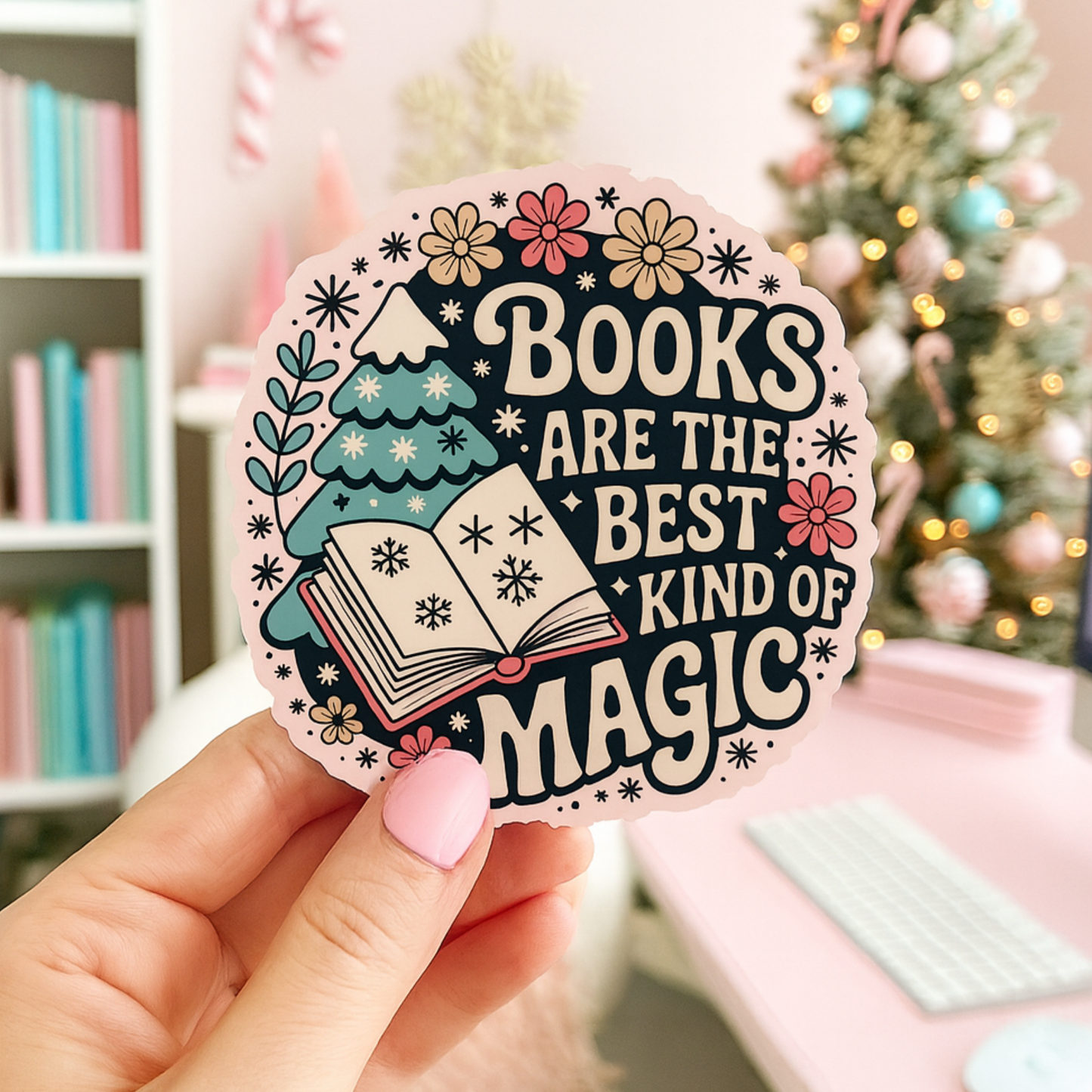 Bookish Christmas Sticker