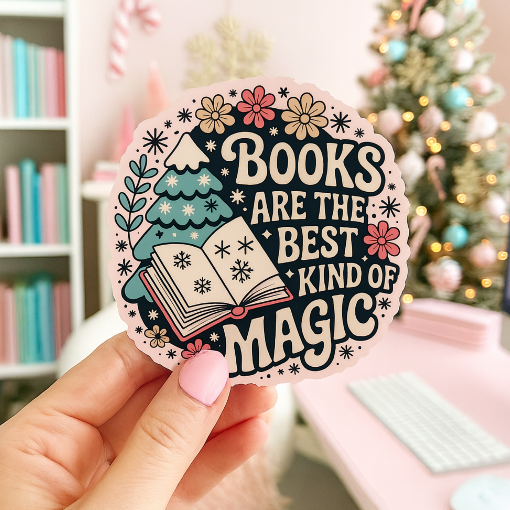 Bookish Christmas Sticker
