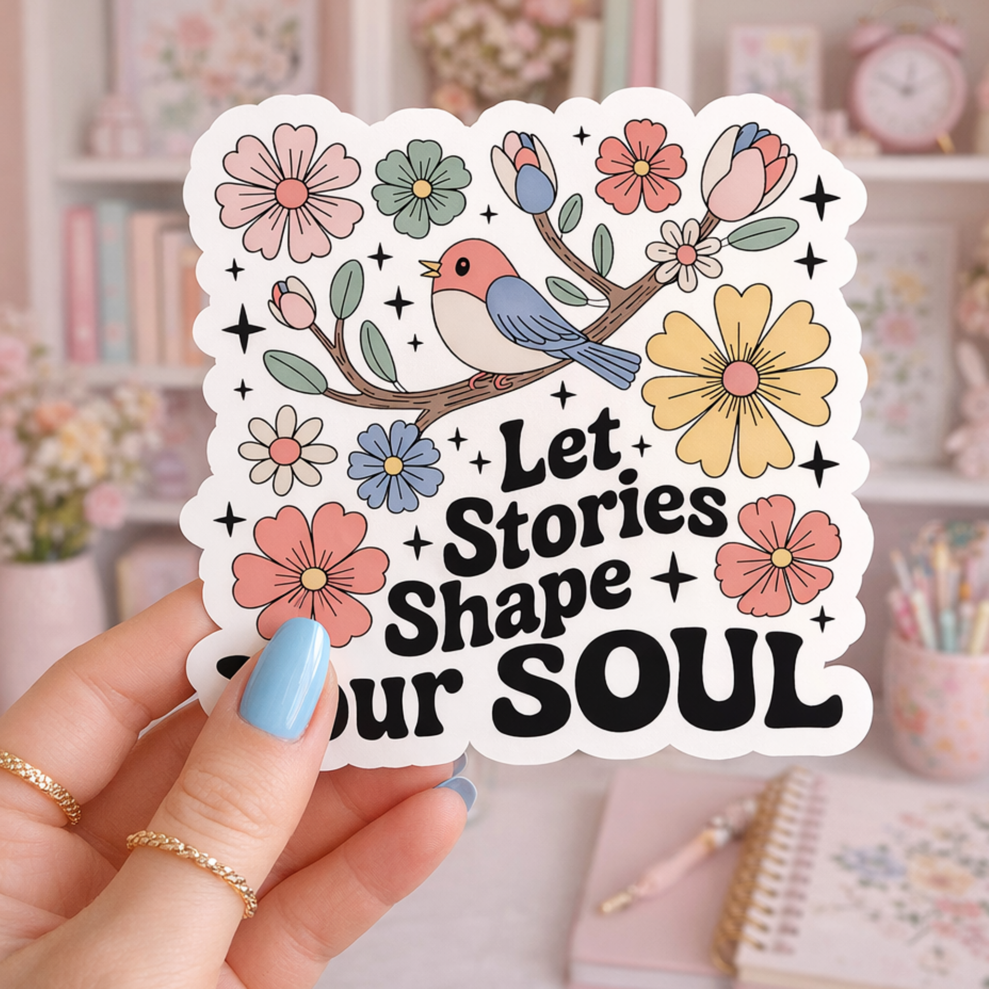 Spring Bookish Sticker