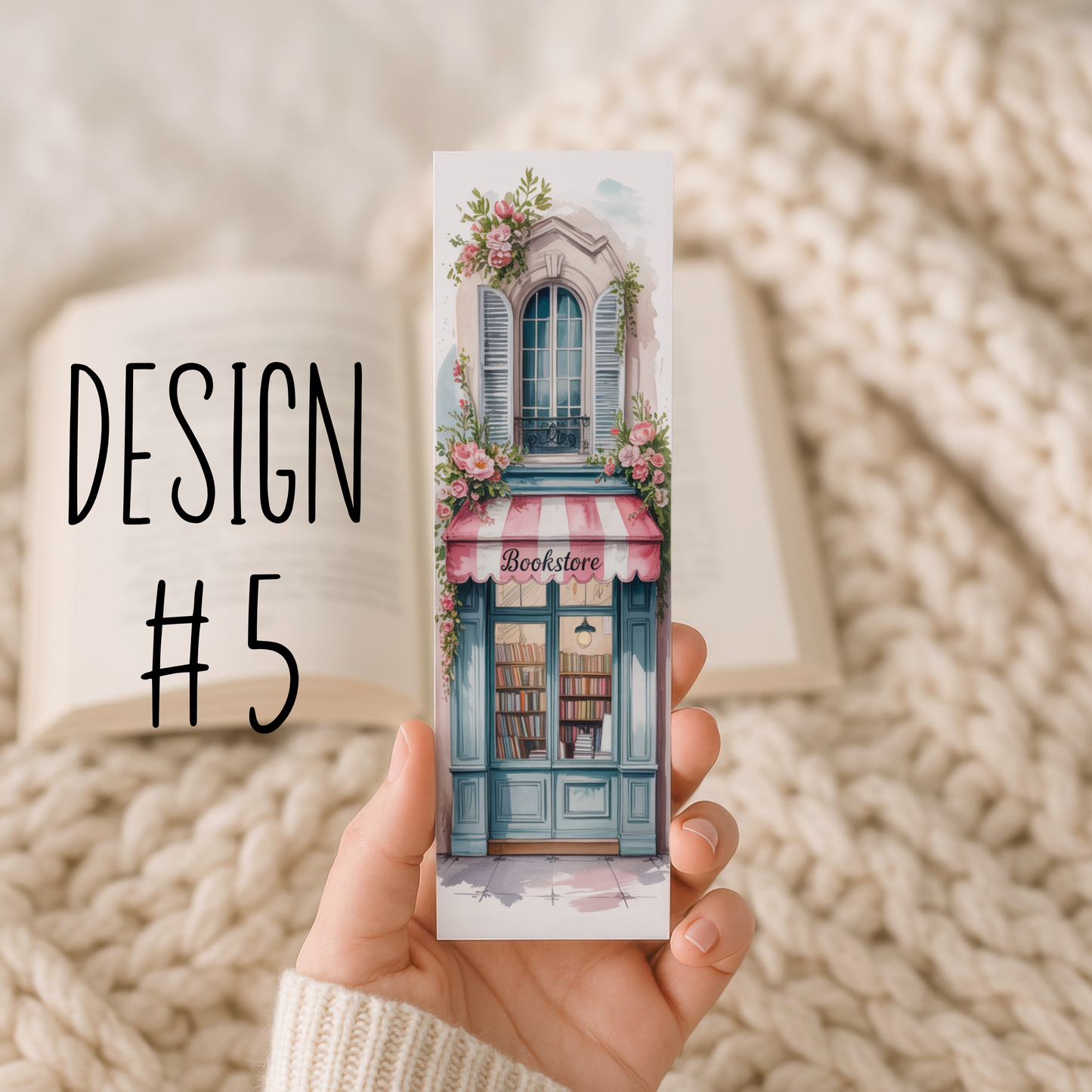 Watercolor Bookshop Bookmarks