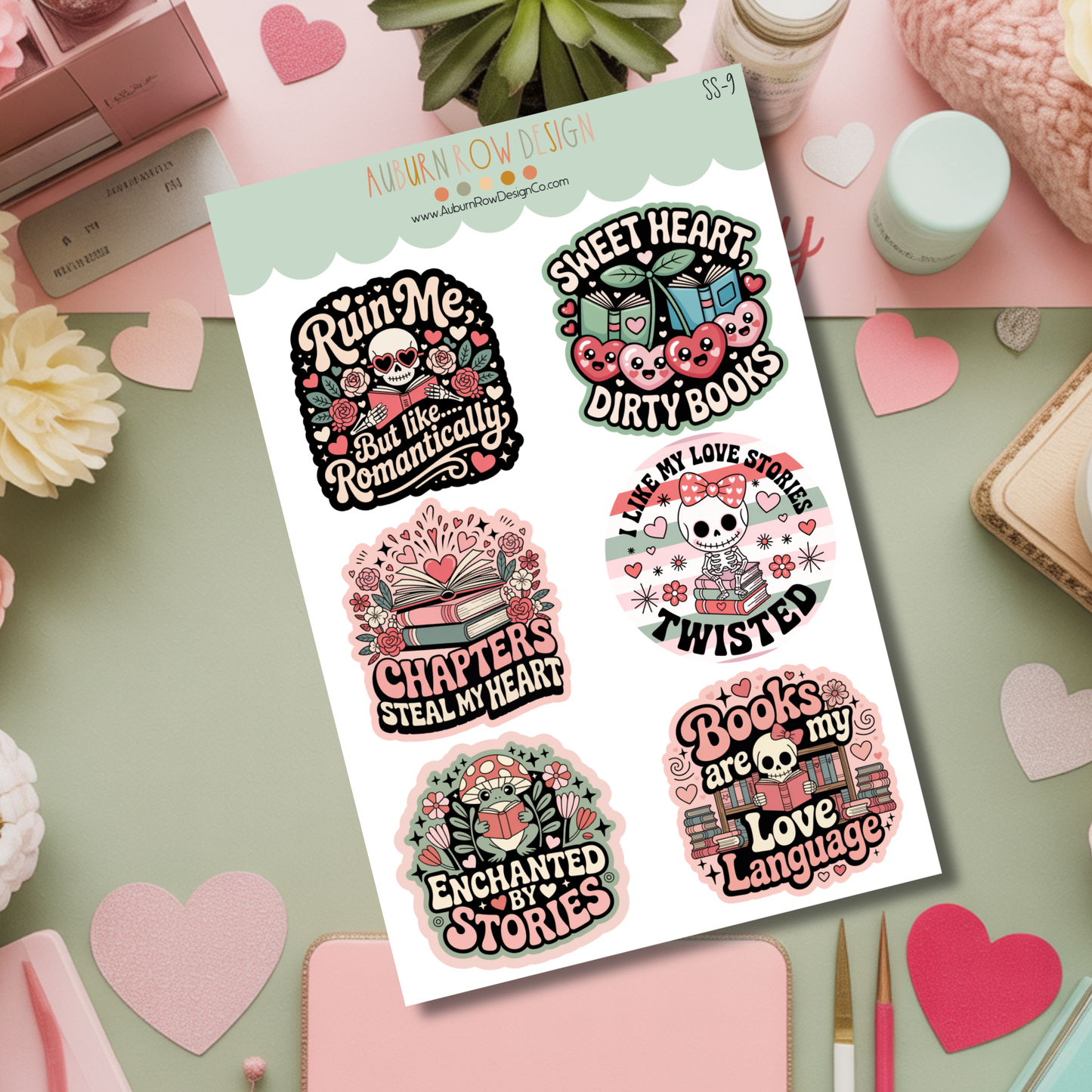 Valentine's Day Bookish Stickers