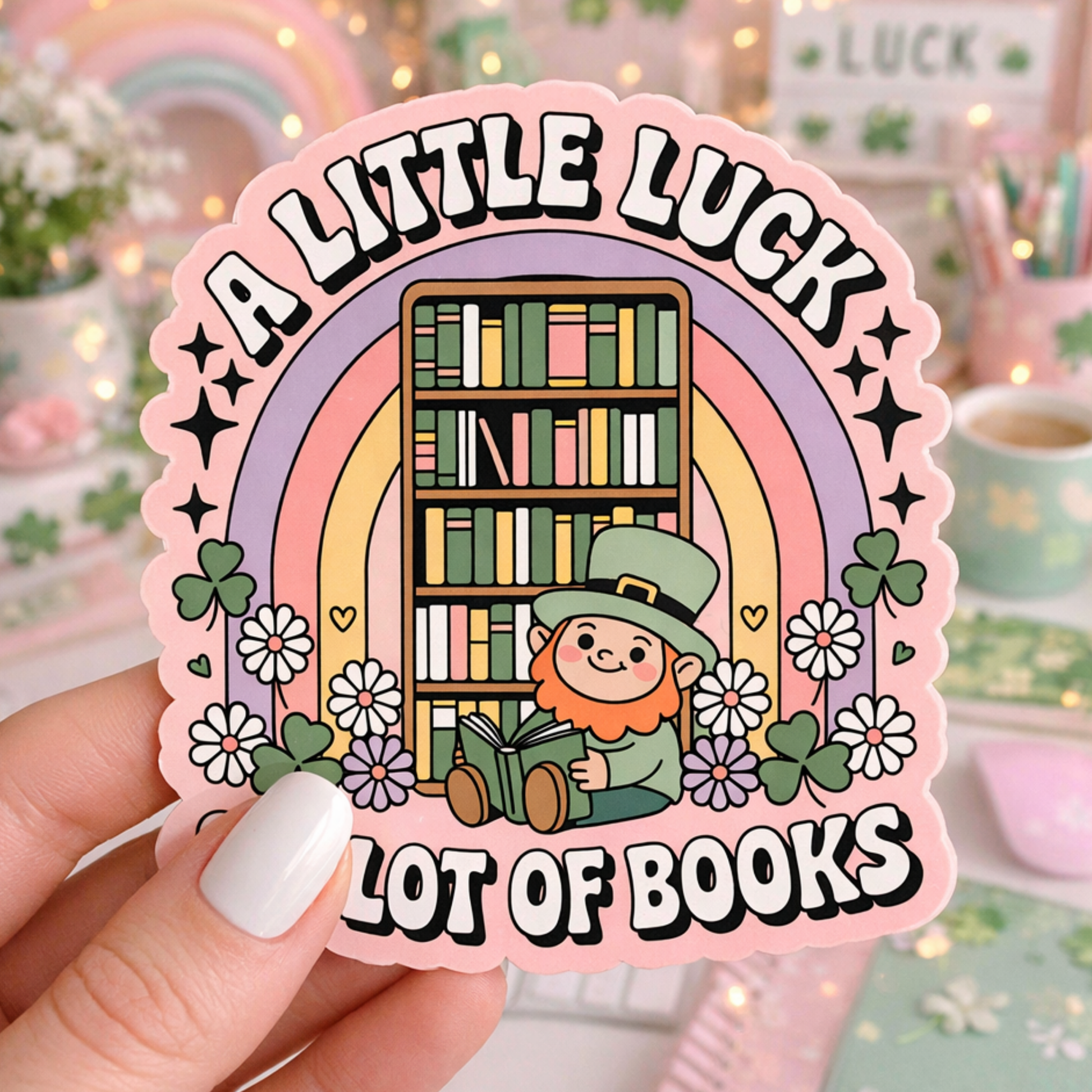 St Patricks Day Reading Sticker