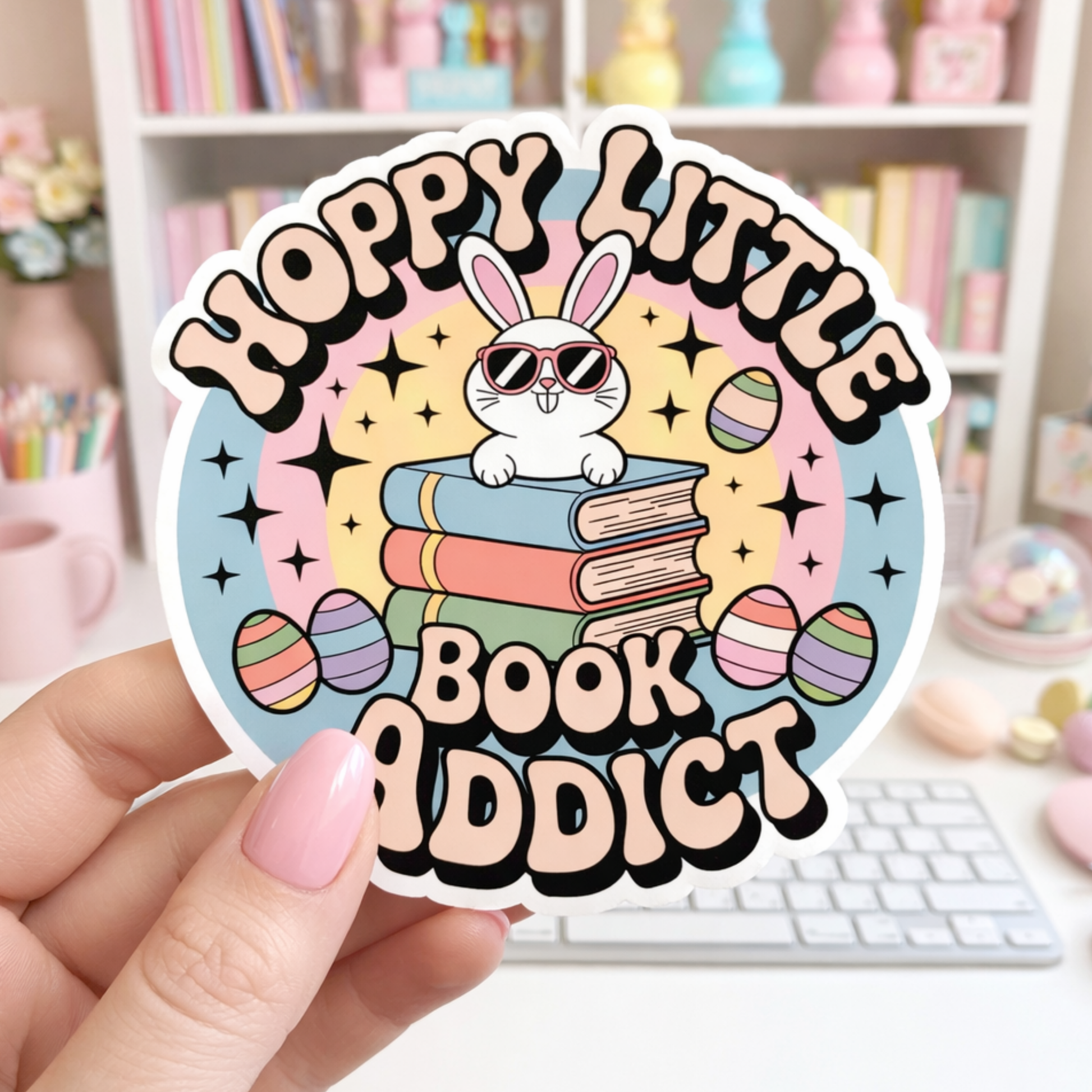 Easter Bookish Sticker