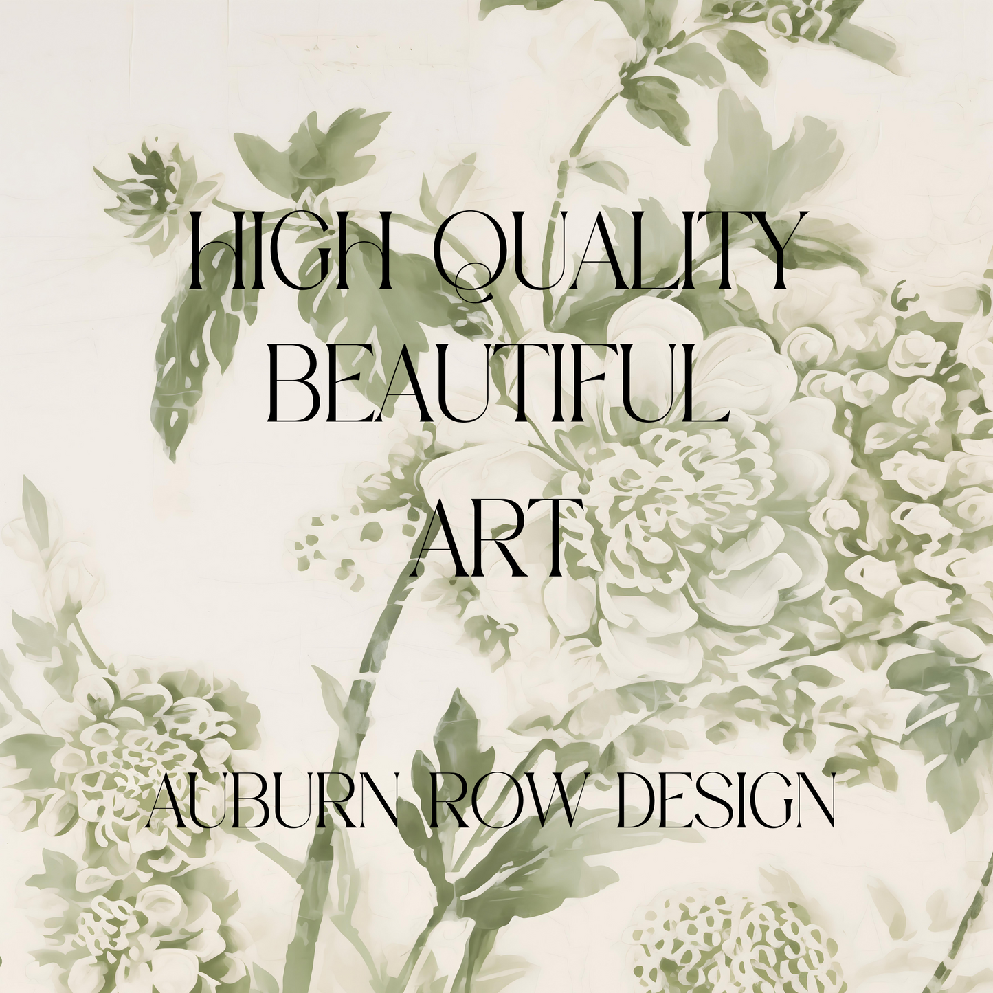 Sage Green Floral Triptych Printable Art Set