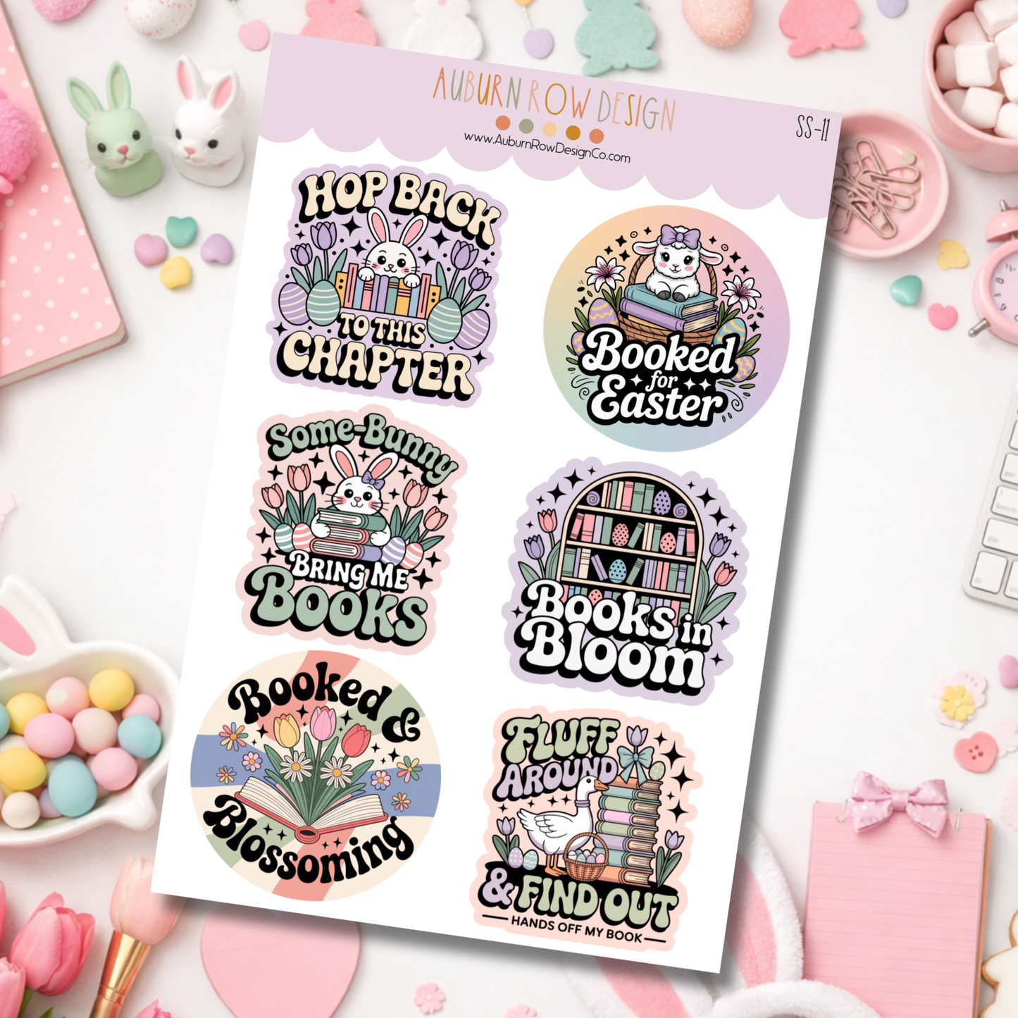 Easter Bookish Sticker Sheet