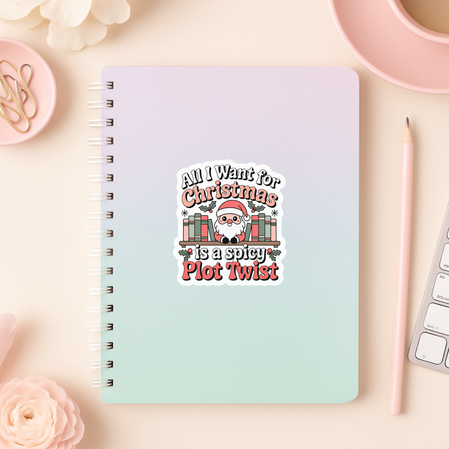 Bookish Christmas Stickers