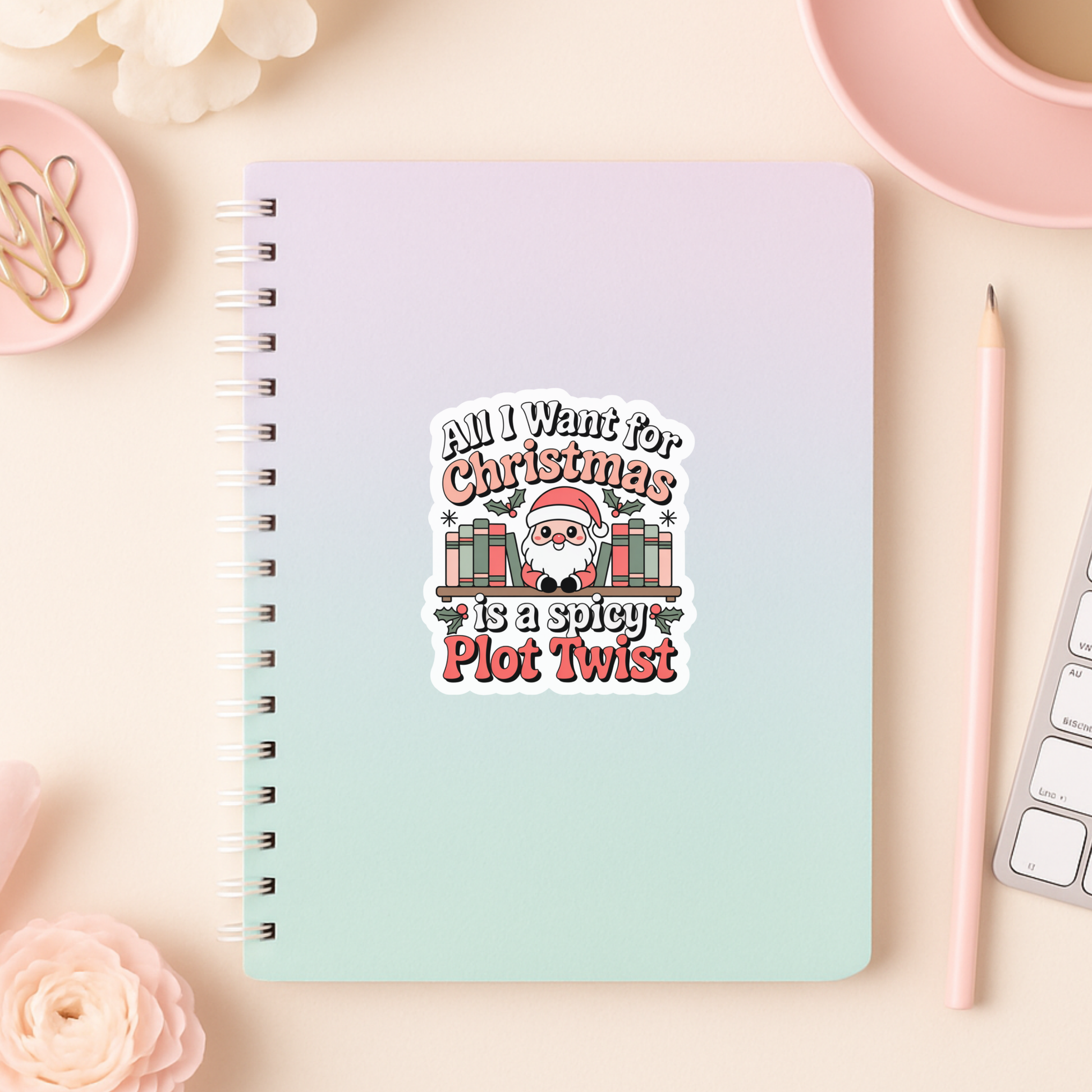 Bookish Christmas Stickers
