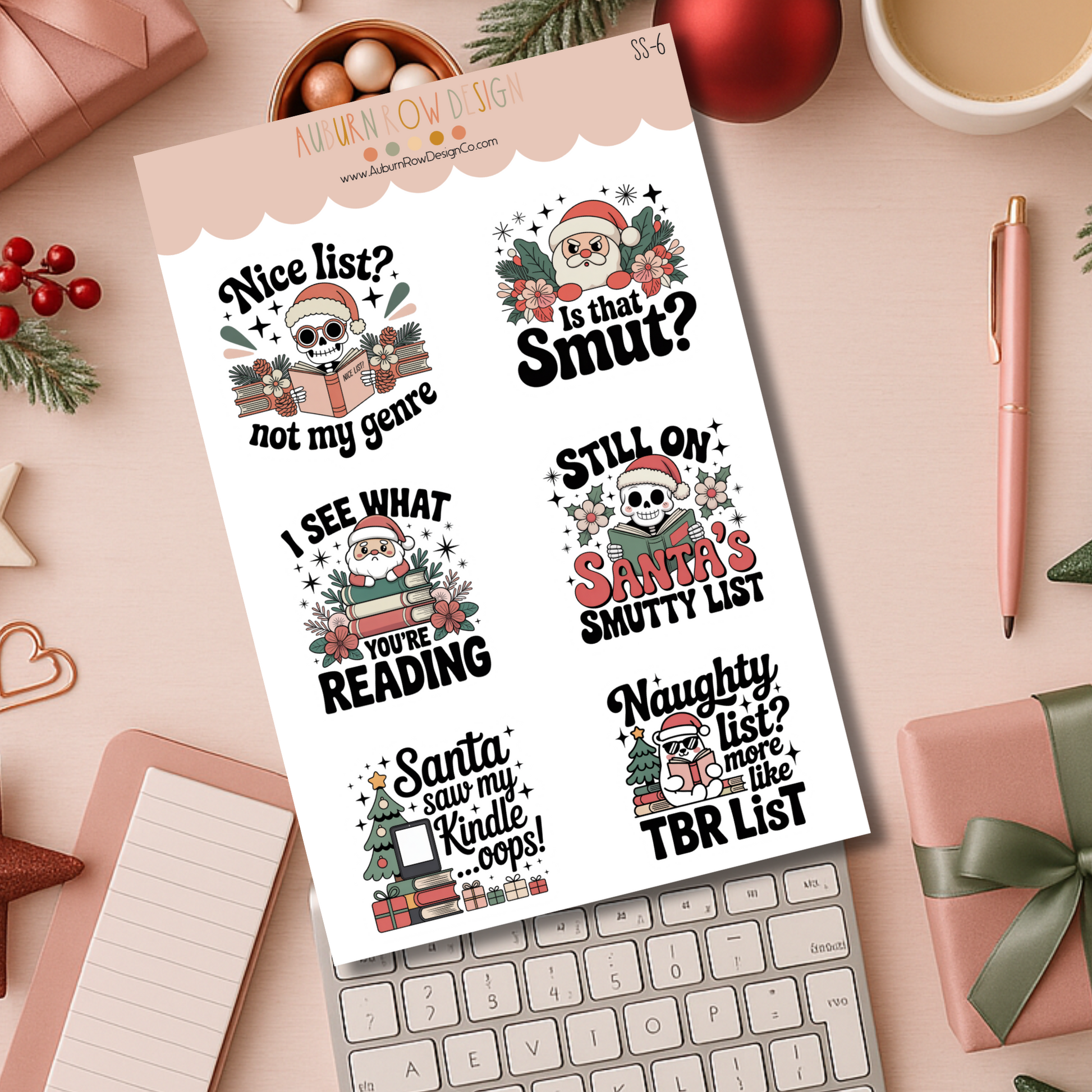 Christmas Smut Reader Stickers