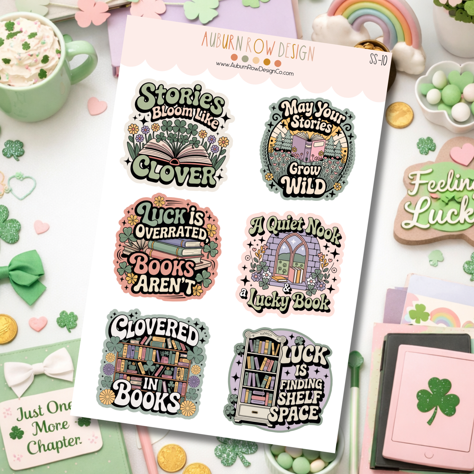 St. Patricks Day Bookish Stickers