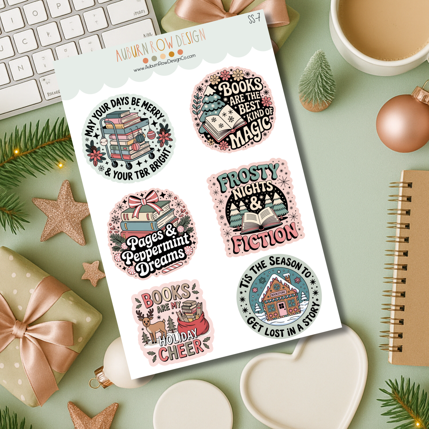 Christmas Bookish Stickers