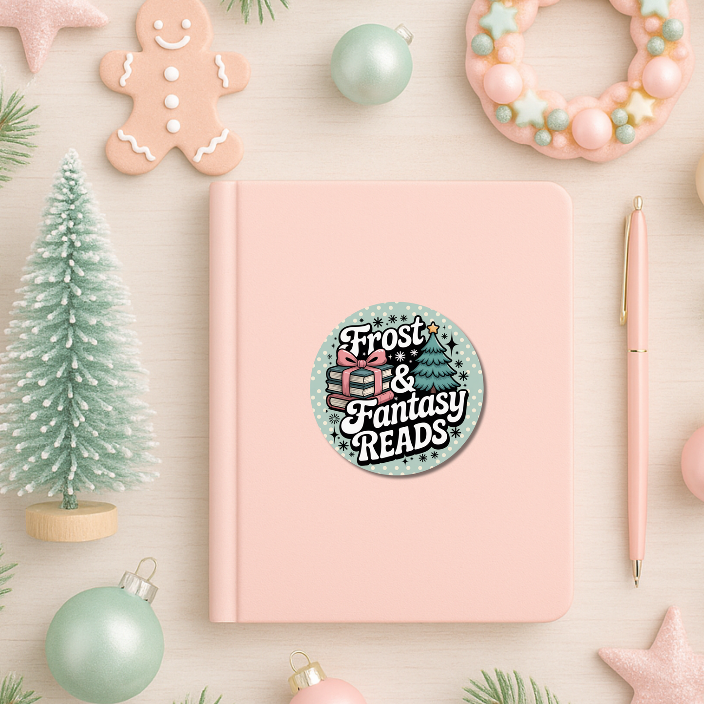 Frost & Fantasy Reads Die Cut Sticker