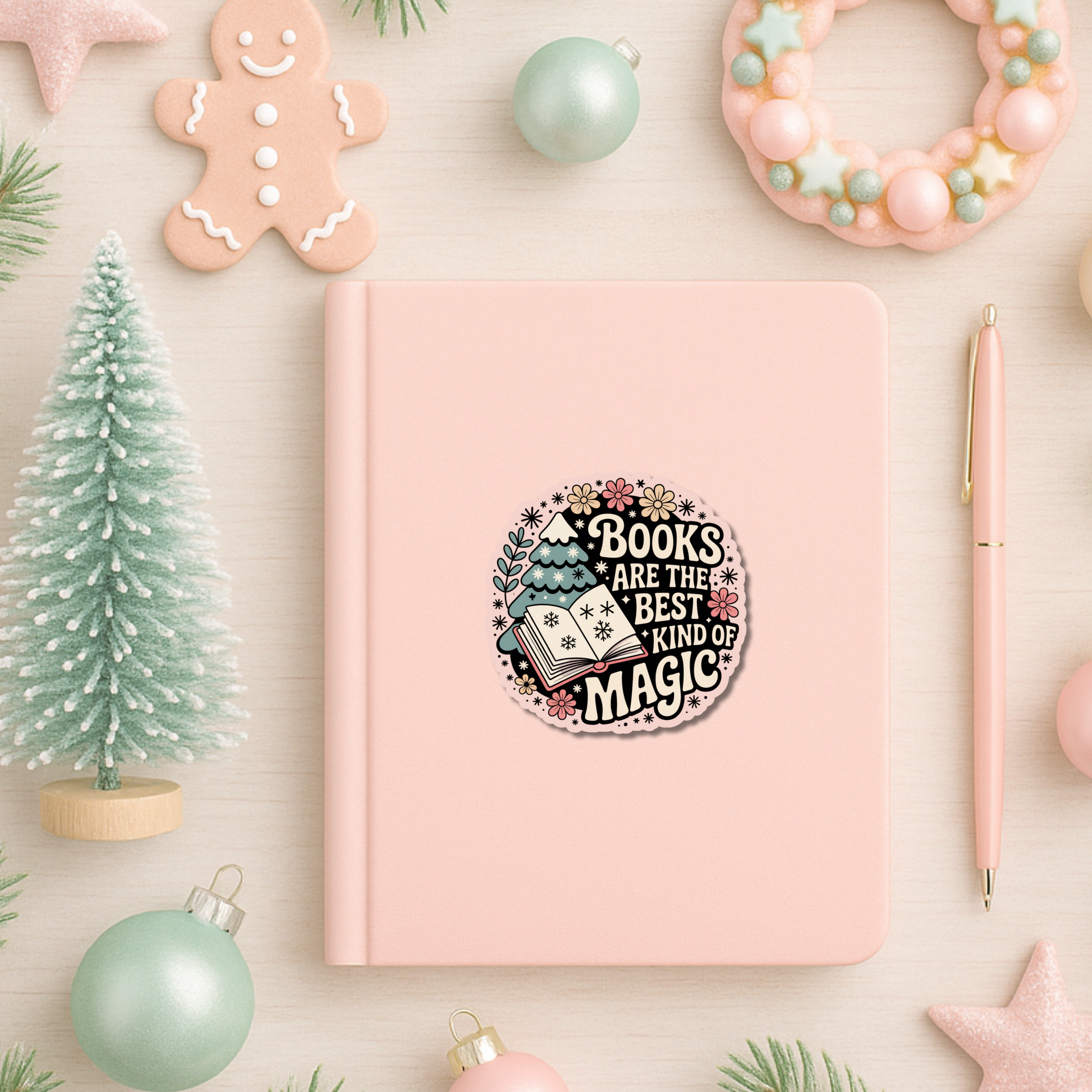 Bookish Christmas Sticker