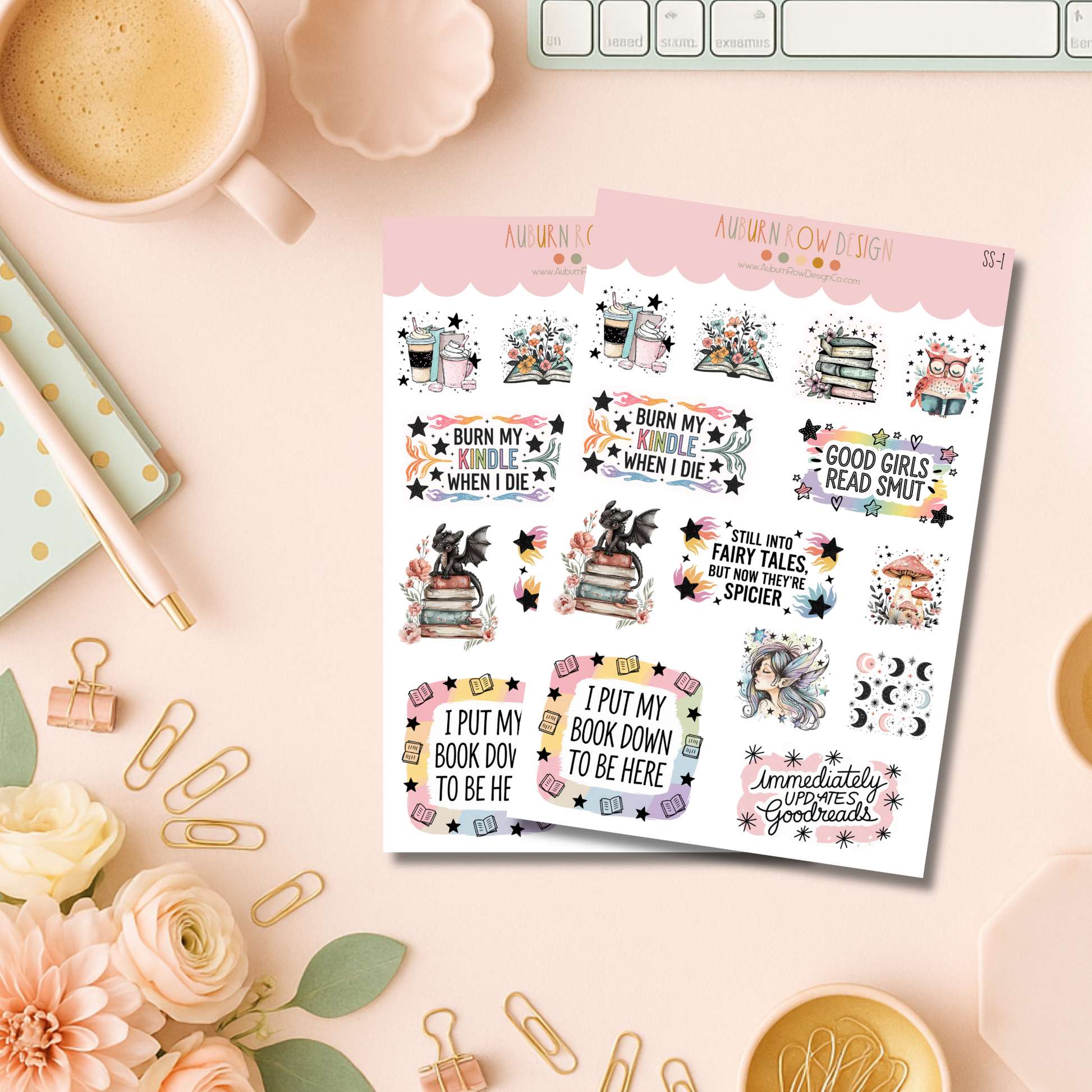Bookish Romantasy Sticker Set