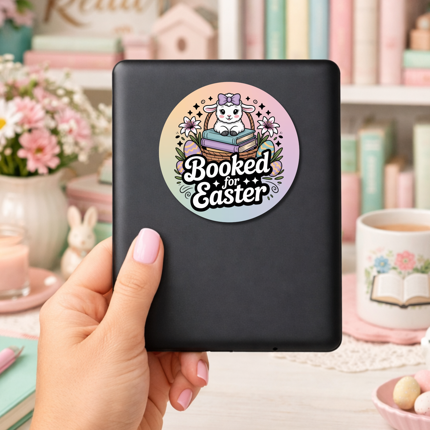 Bookish Easter Sticker
