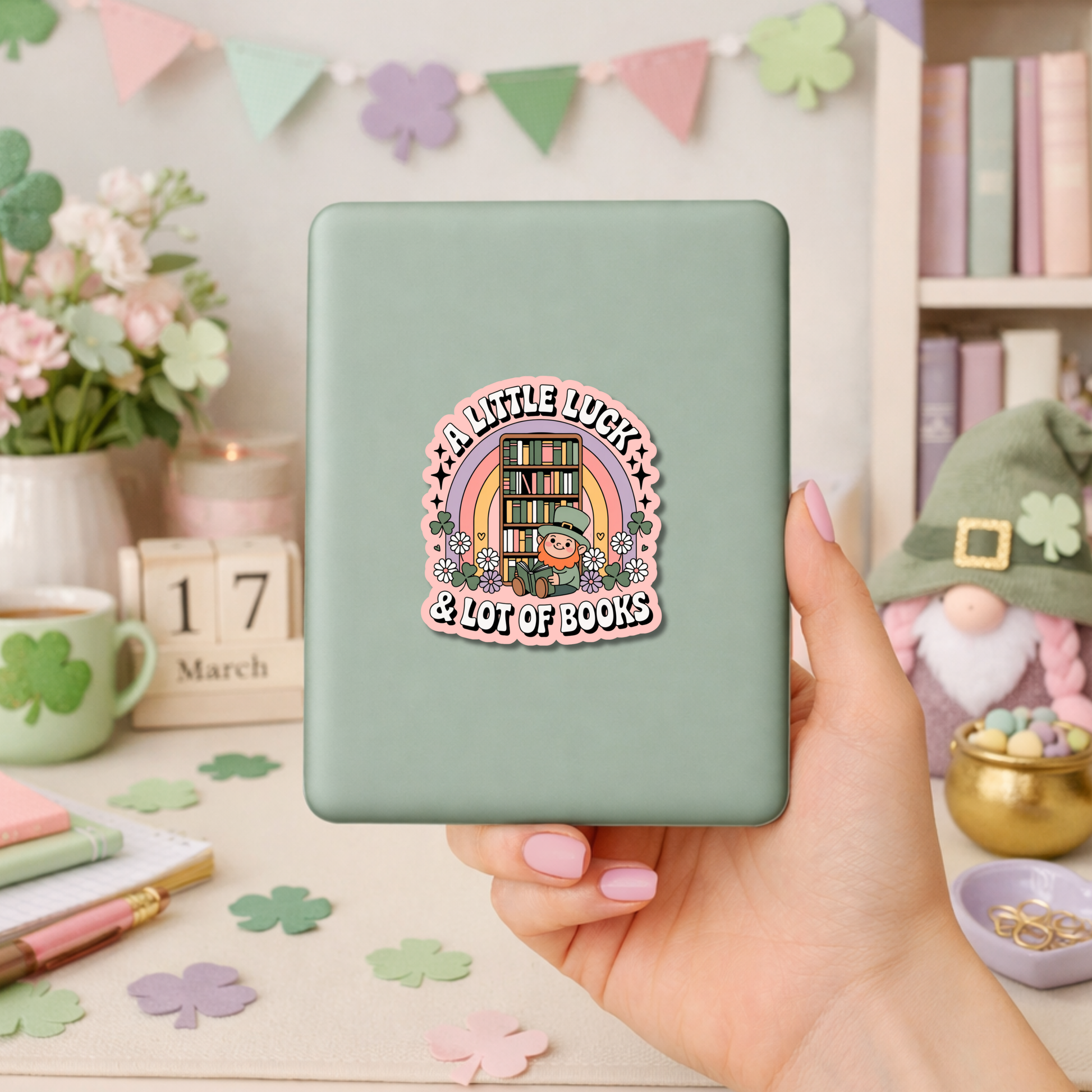 St Patricks Day Reading Sticker