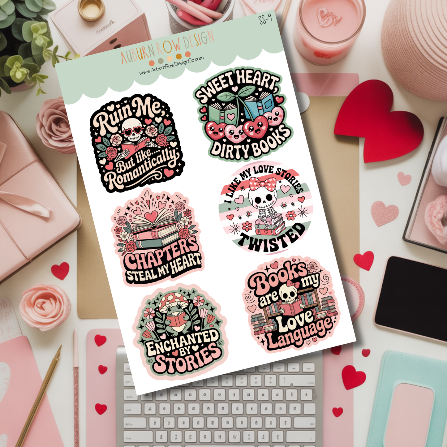 Valentine's Day Bookish Stickers