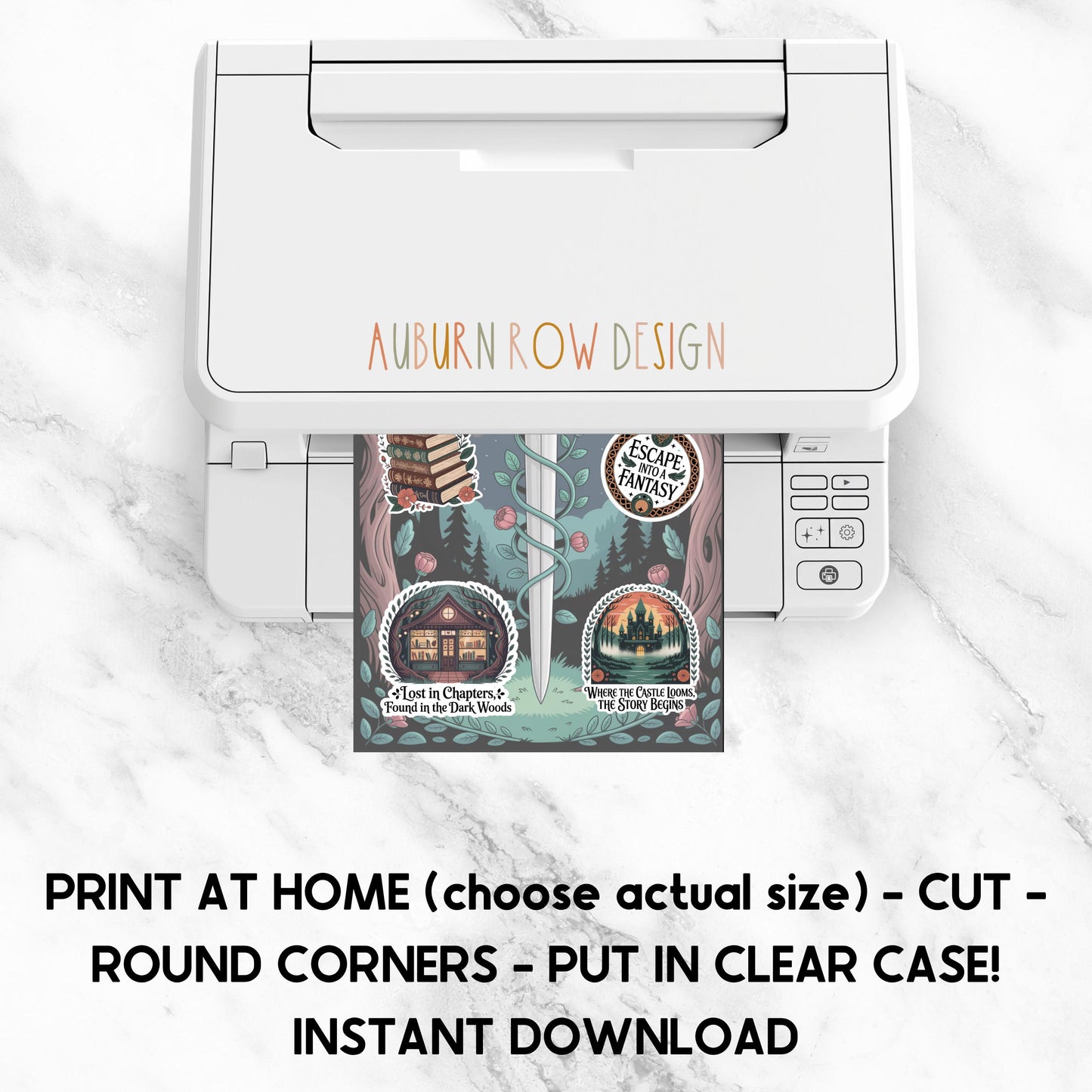 Stylish Home Print Escape Room Design, Instant Download, DIY Case Sticker