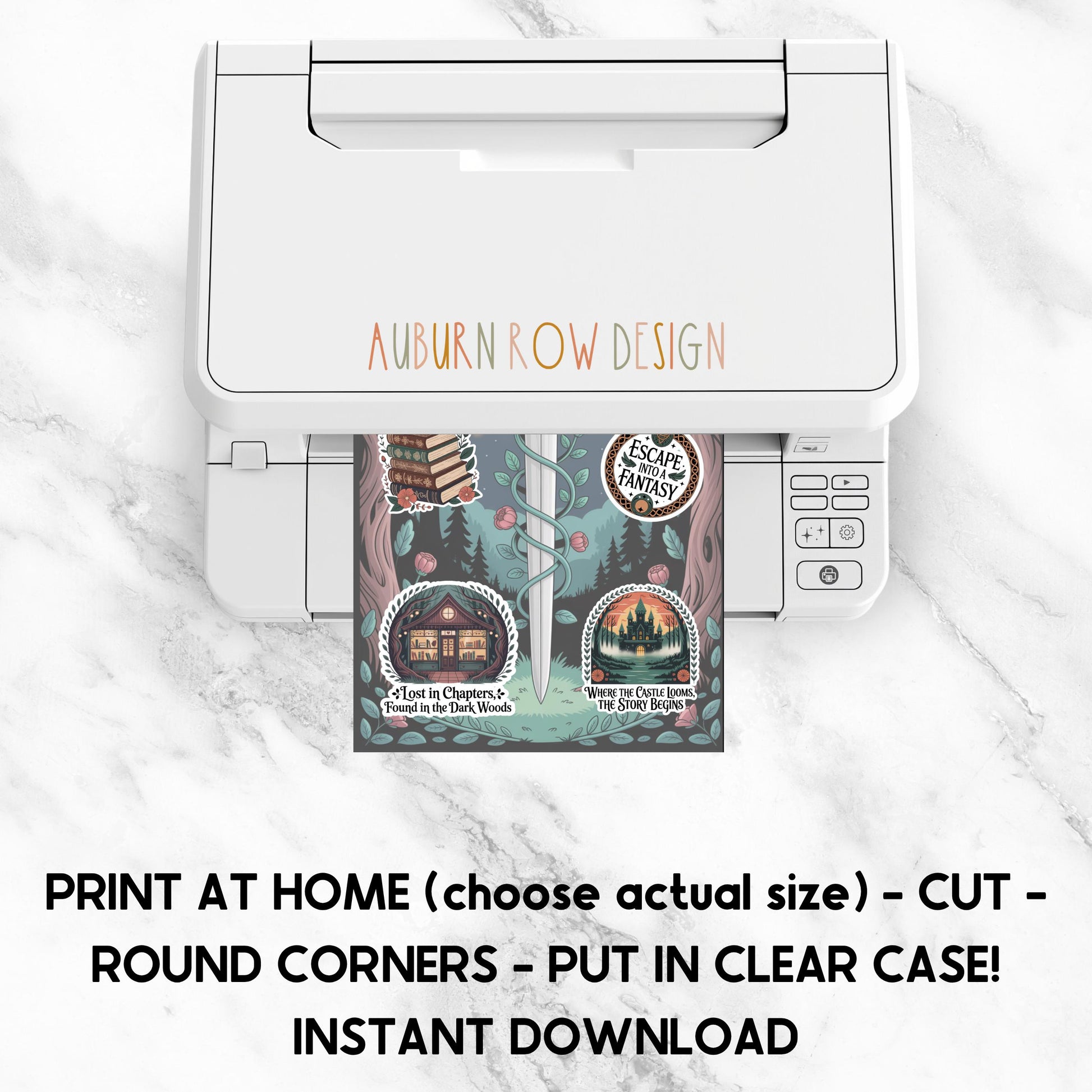 Stylish Home Print Escape Room Design, Instant Download, DIY Case Sticker
