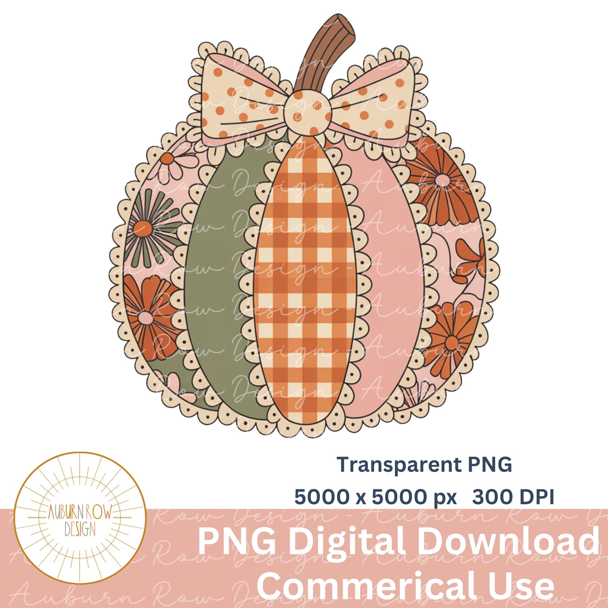 Autumn Pumpkin Clipart, Digital Download, Fall Decor, Transparent PNG, 300 DPI, Commercial Use, Craft Supplies, Printable Art