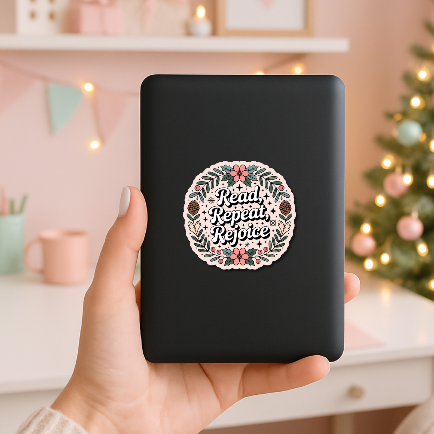 Read Repeat Rejoice Die Cut Sticker