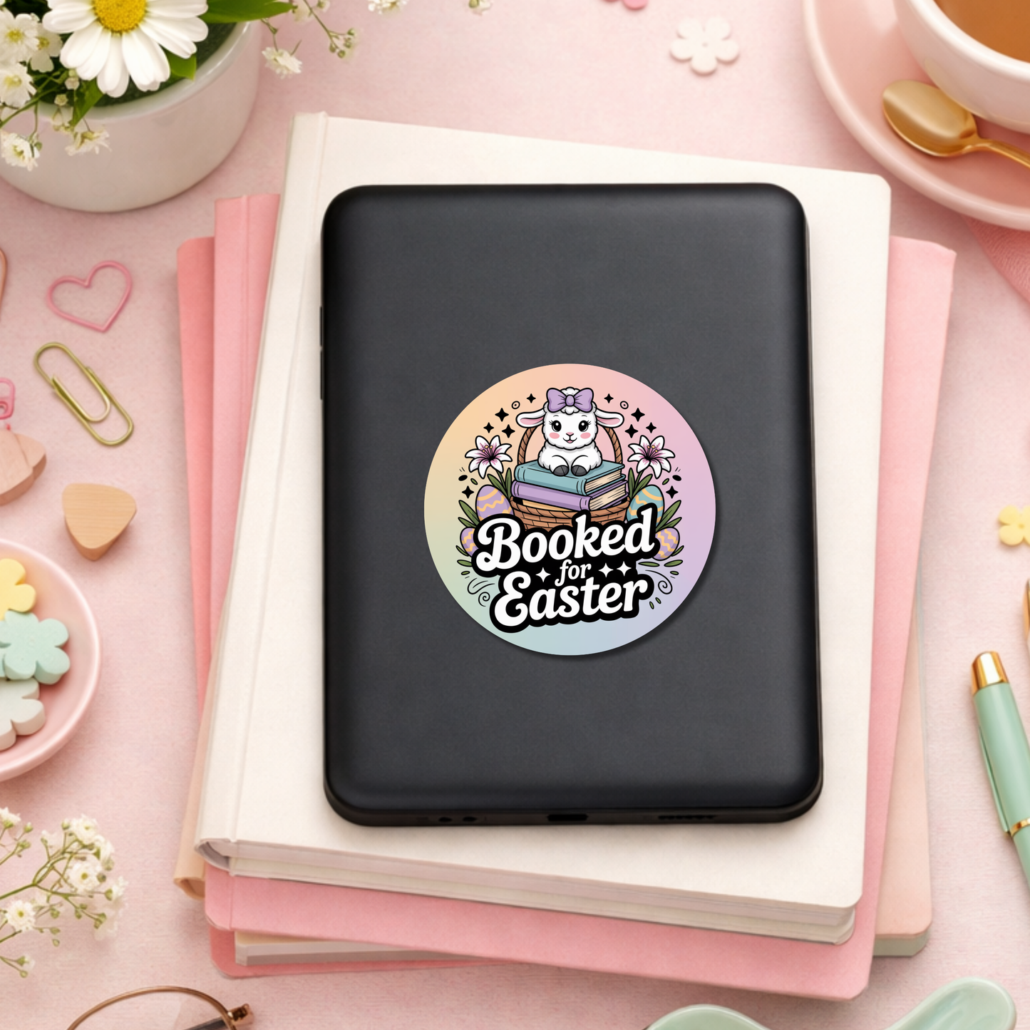 Bookish Easter Sticker