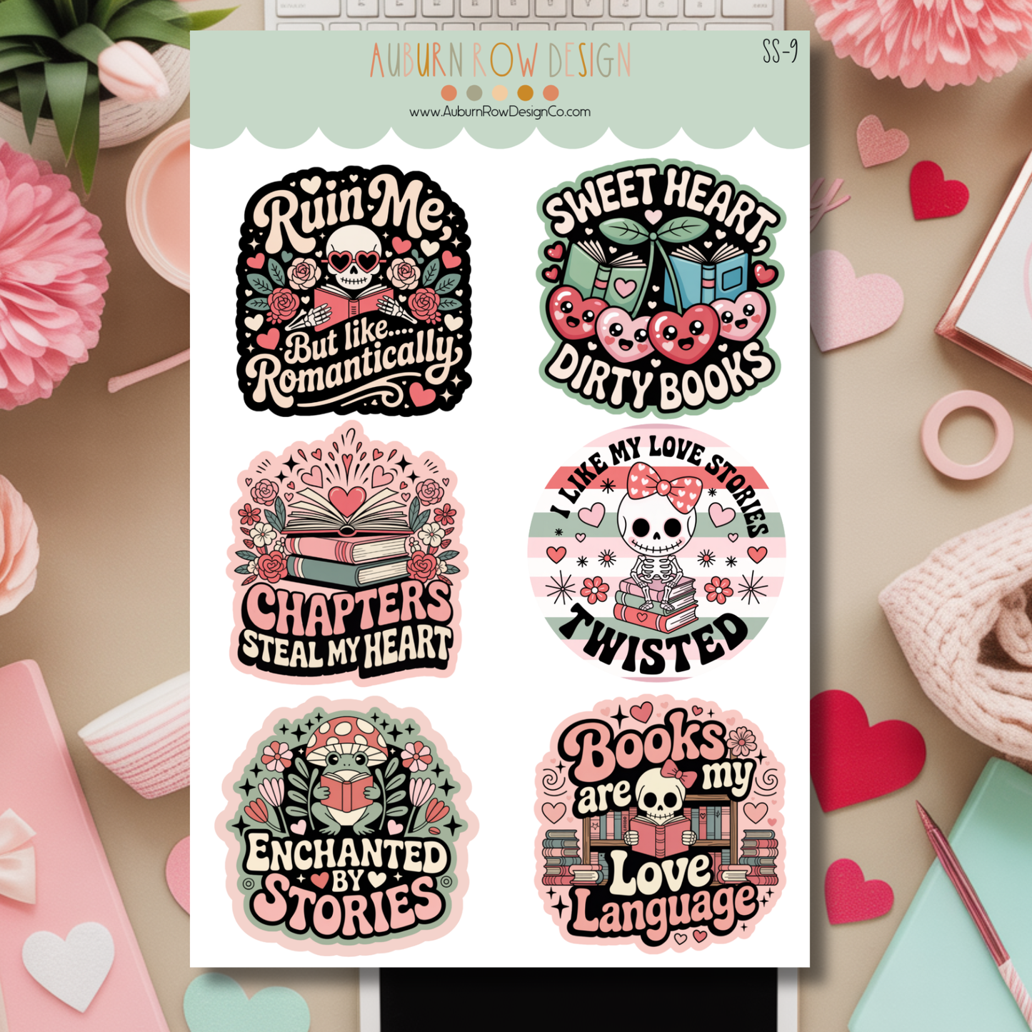 Valentine's Day Bookish Stickers