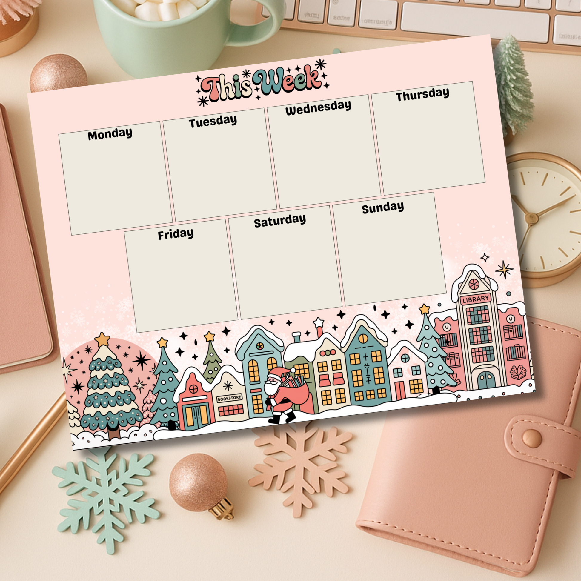 Christmas Weekly Planner Notepad