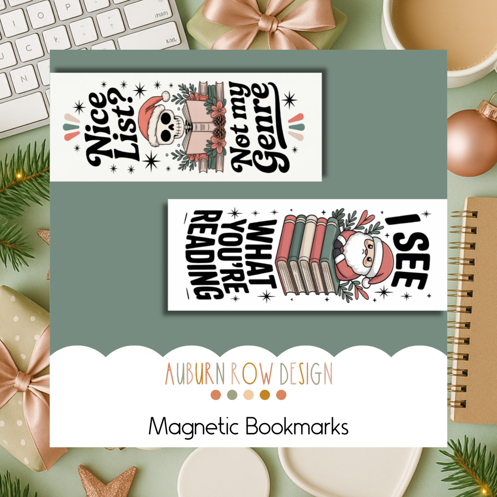 Christmas Bookish Magnetic Bookmark