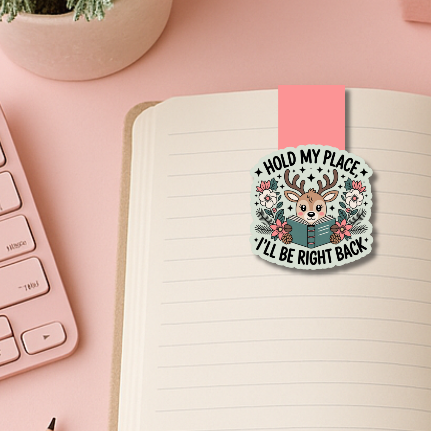 Reindeer Magnetic Bookmark