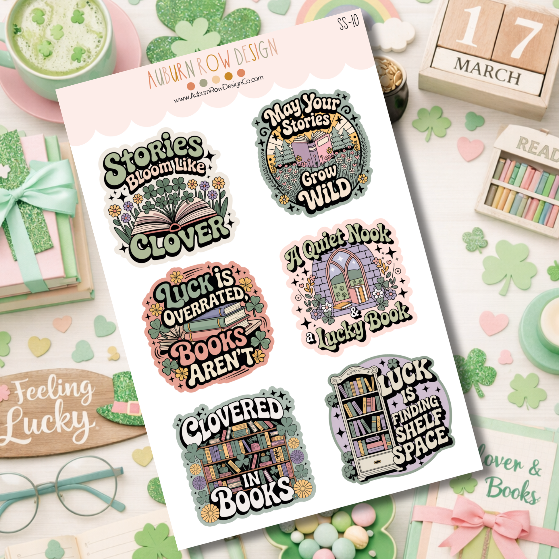 St. Patricks Day Bookish Stickers