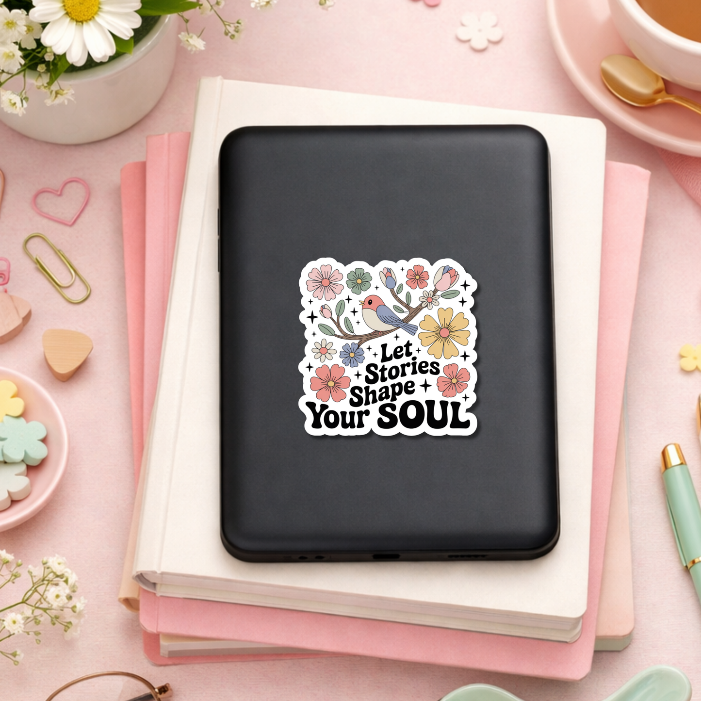 Spring Bookish Sticker