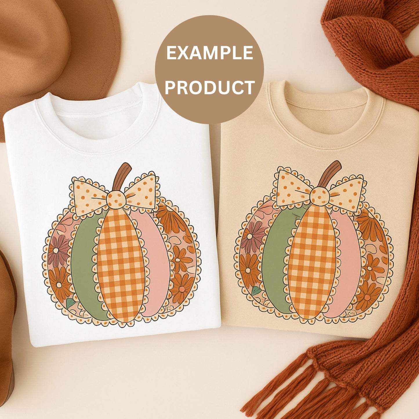 Autumn Pumpkin Graphic Sweatshirt, Fall Colors Unisex Crewneck, Cozy Casual Thanksgiving Apparel