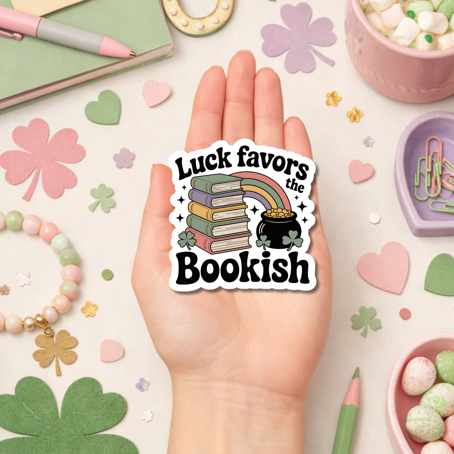 St Patricks Day Bookish Sticker
