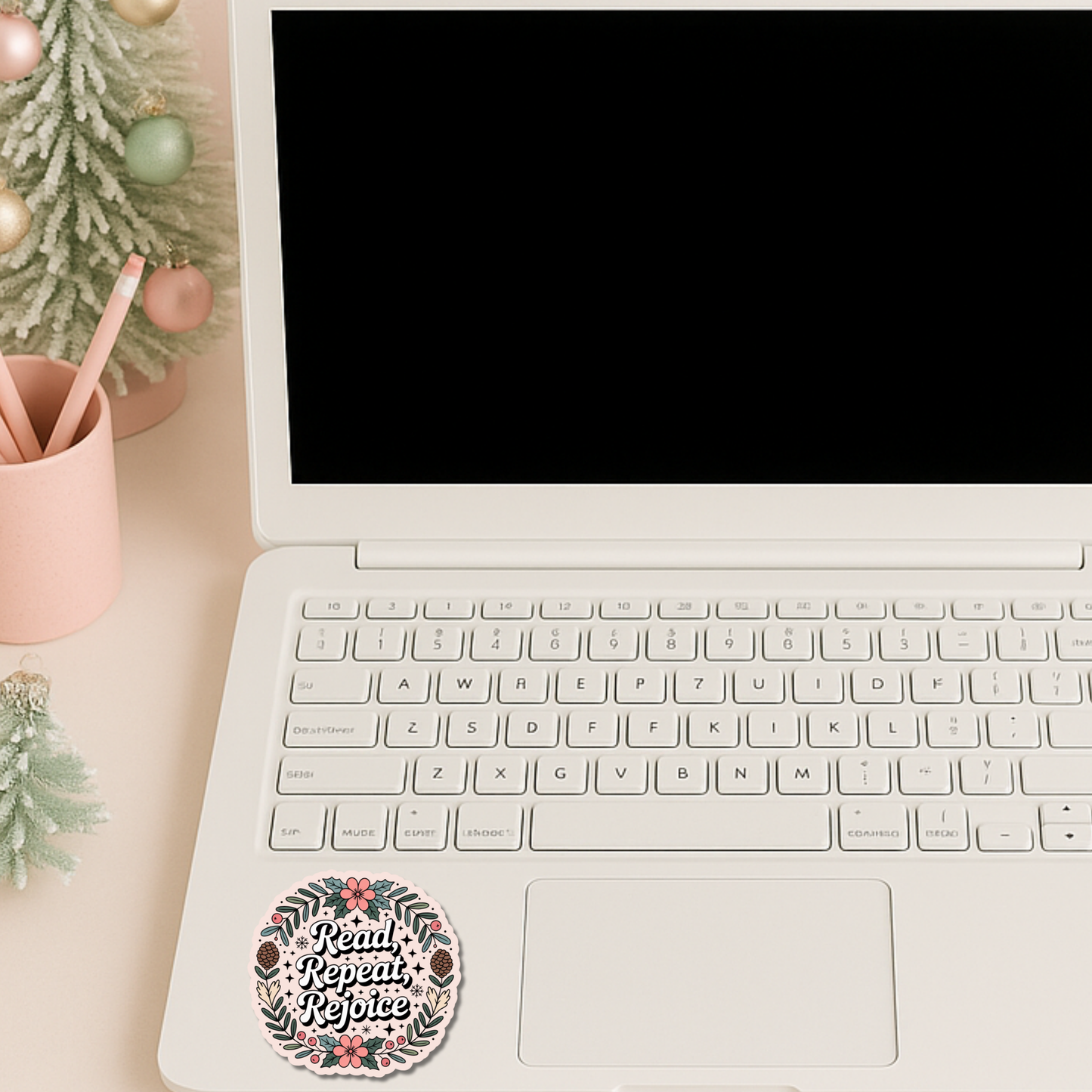 Read Repeat Rejoice Die Cut Sticker