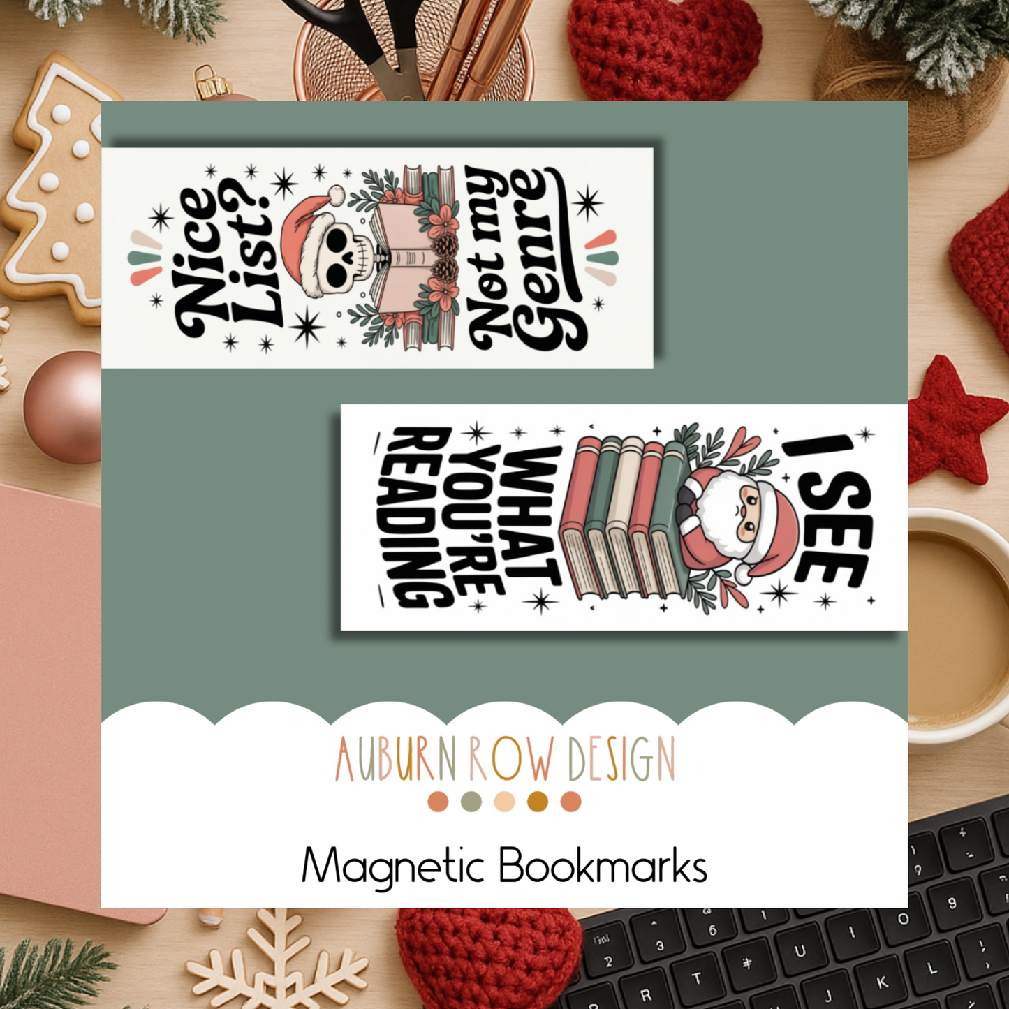 Christmas Bookish Magnetic Bookmark
