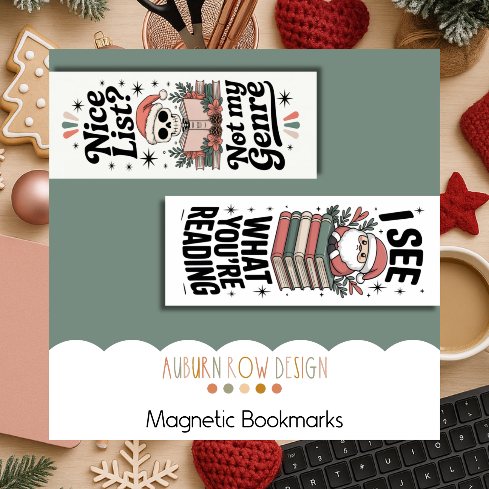 Christmas Bookish Magnetic Bookmark