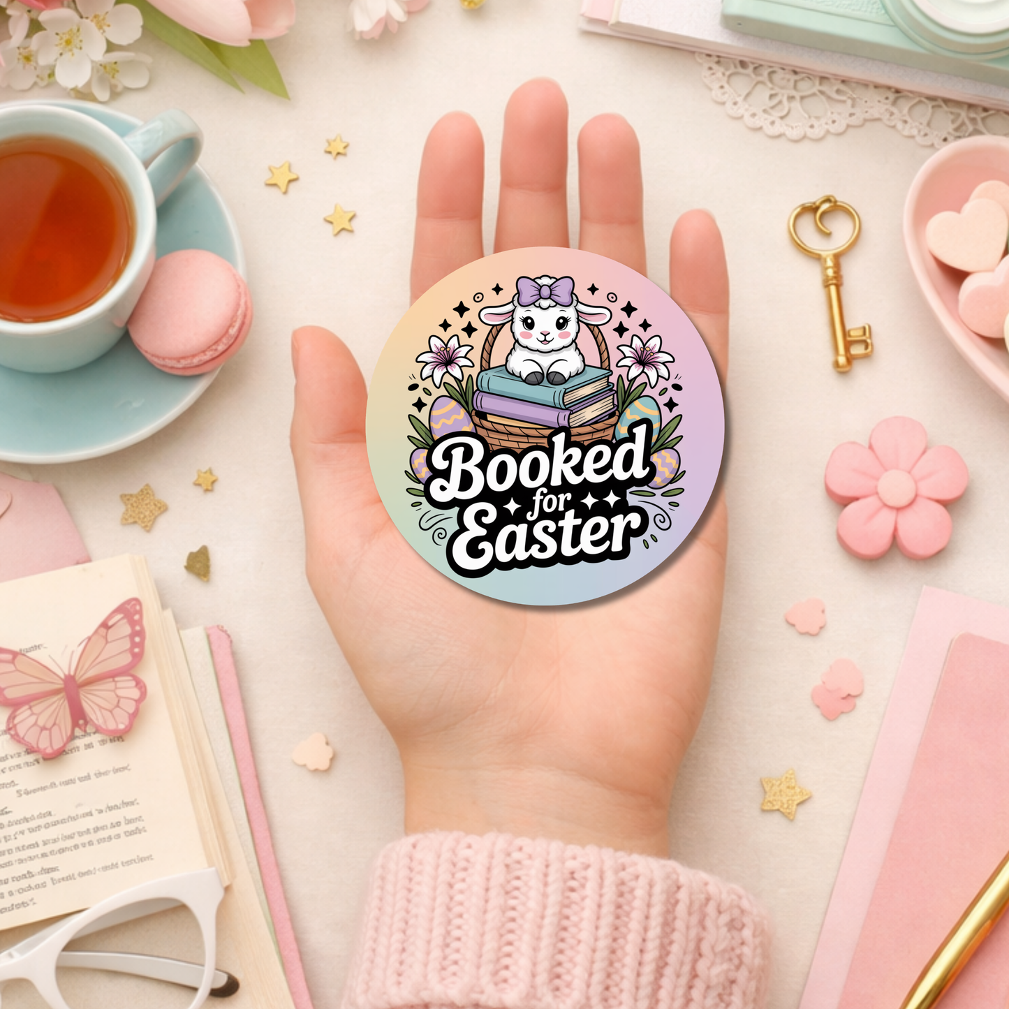 Bookish Easter Sticker