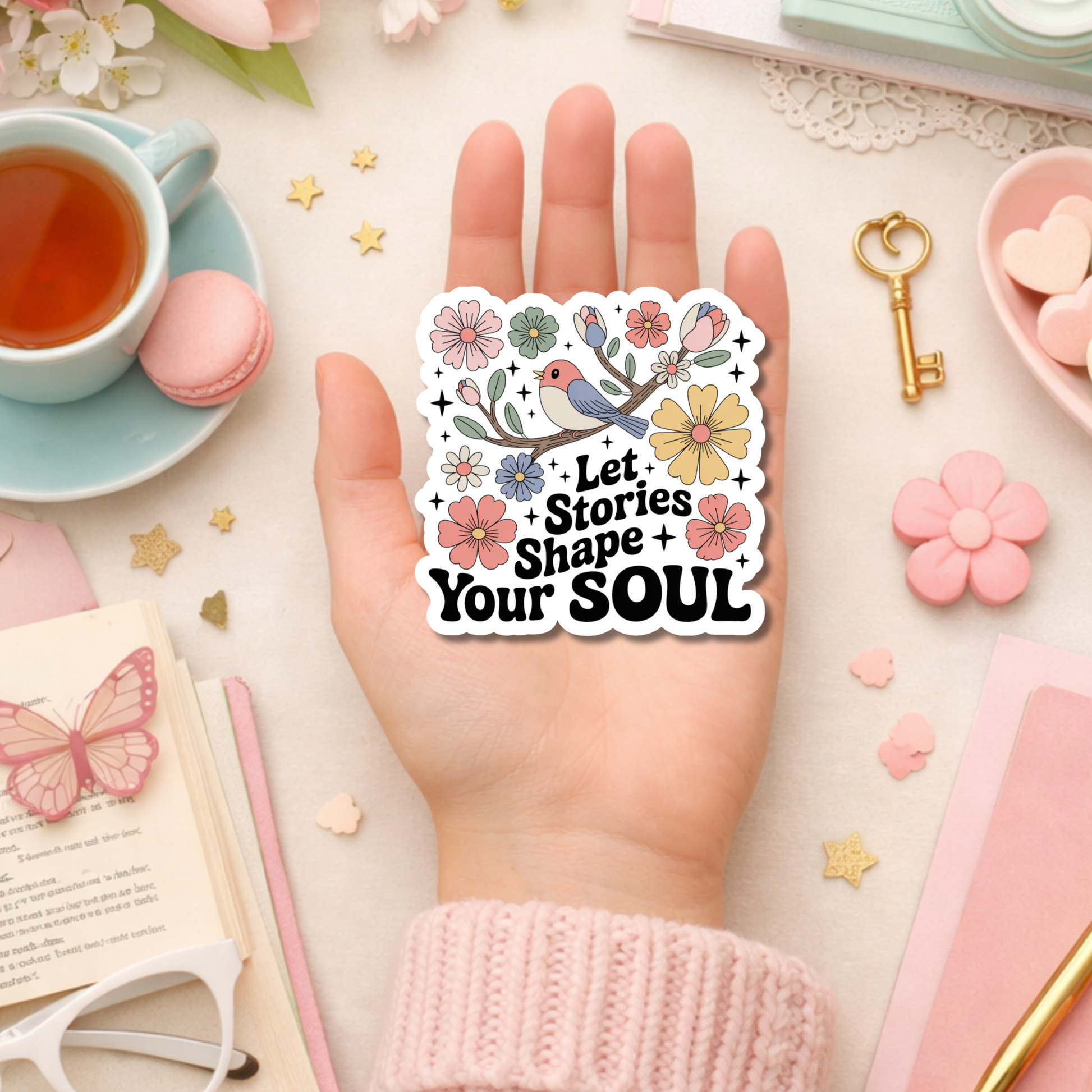 Spring Bookish Sticker