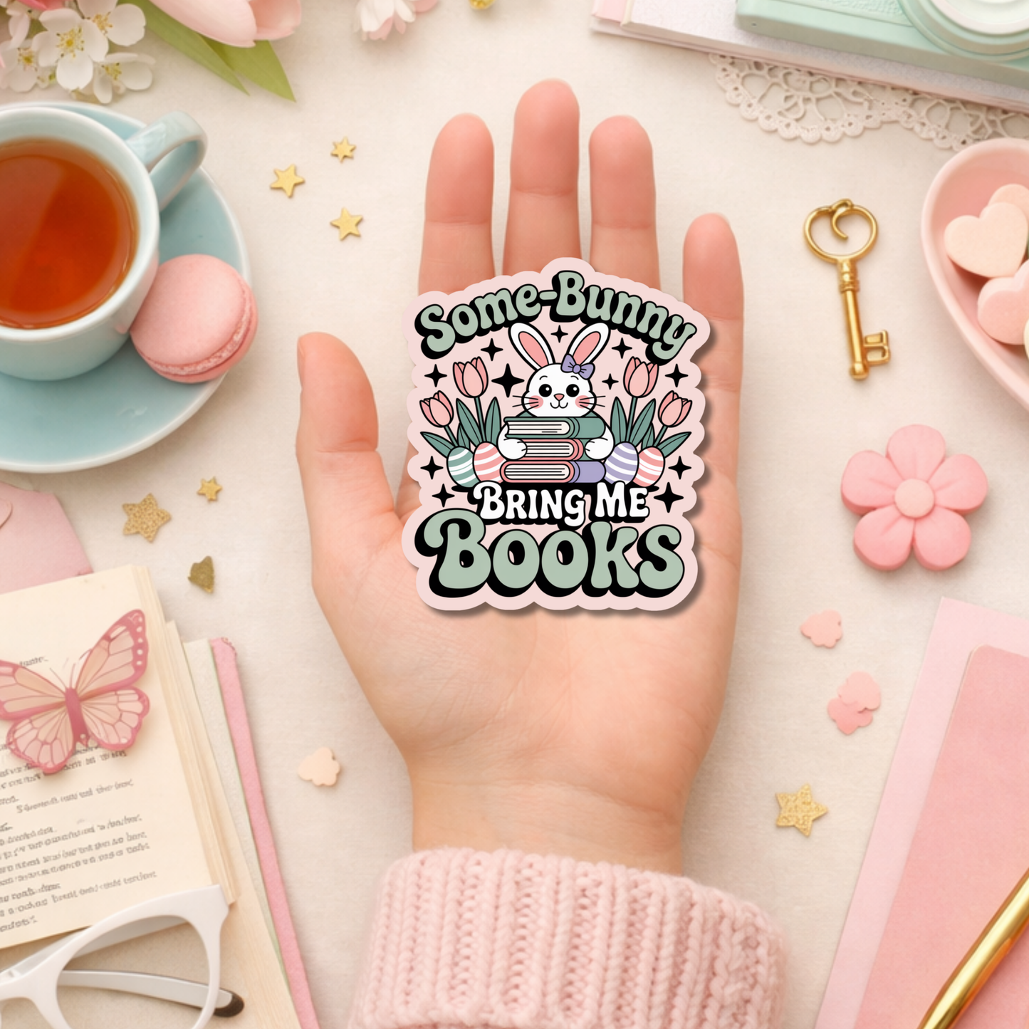 Easter Bookish Sticker