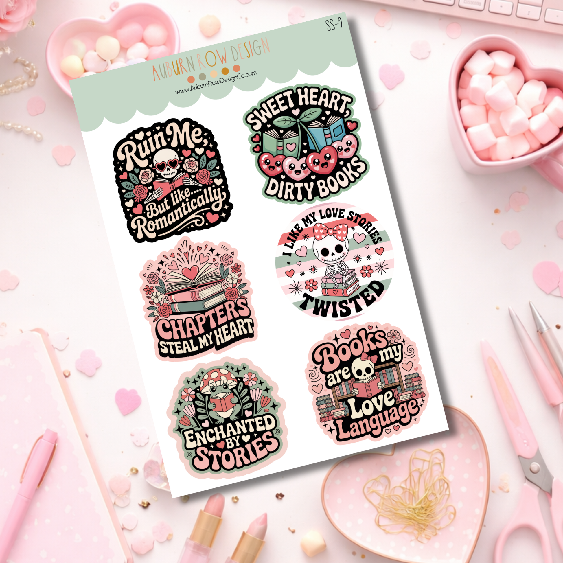 Valentine's Day Bookish Stickers