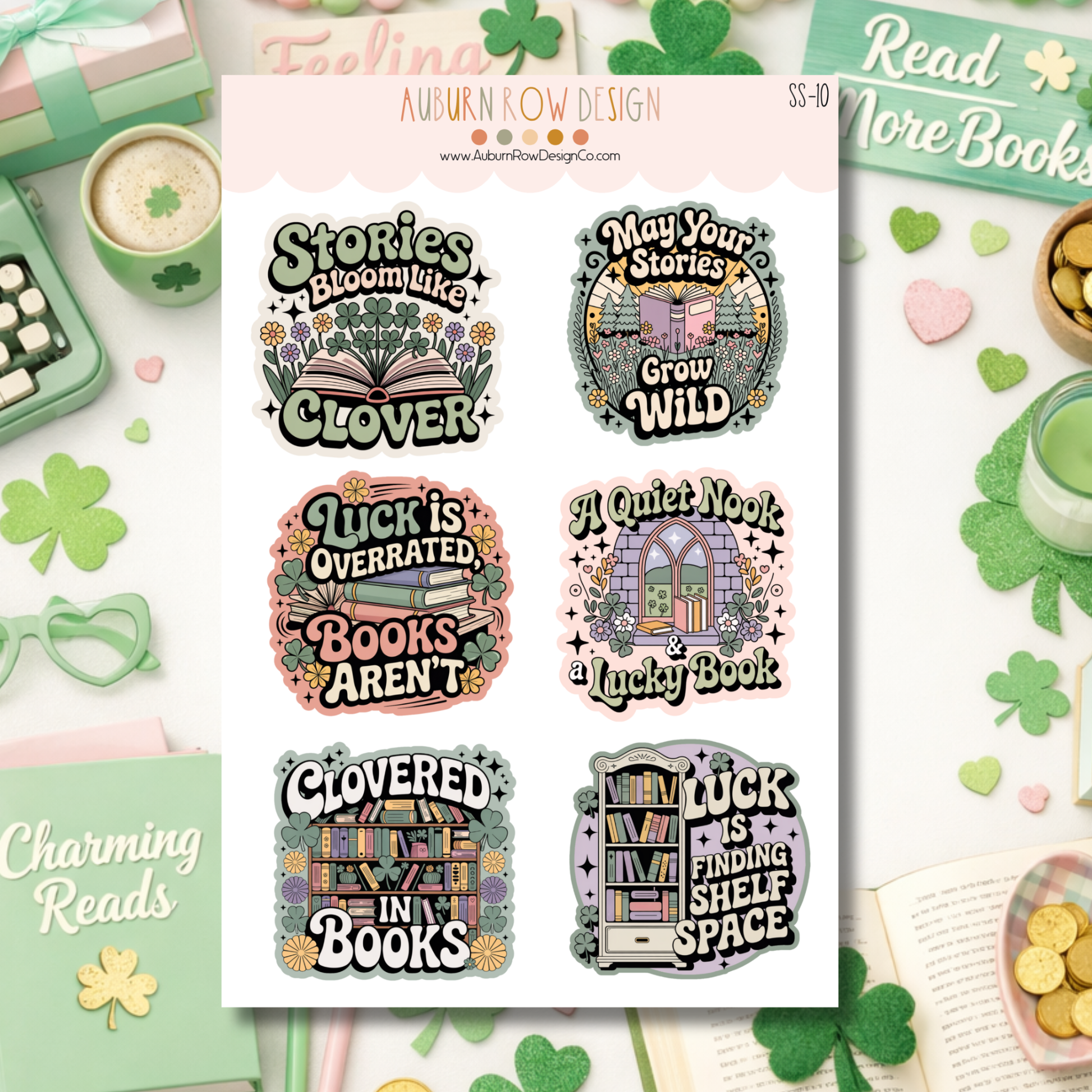 St. Patricks Day Bookish Stickers