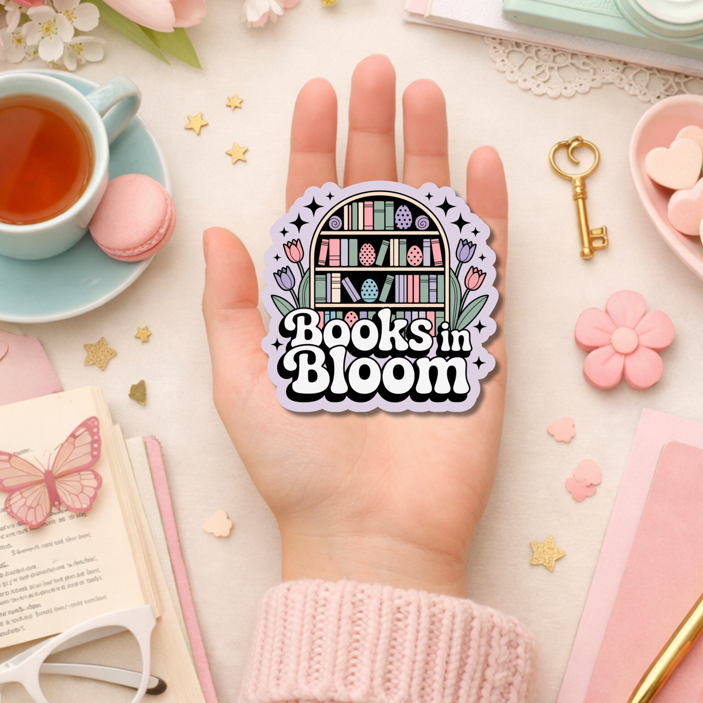 easter bookish sticker