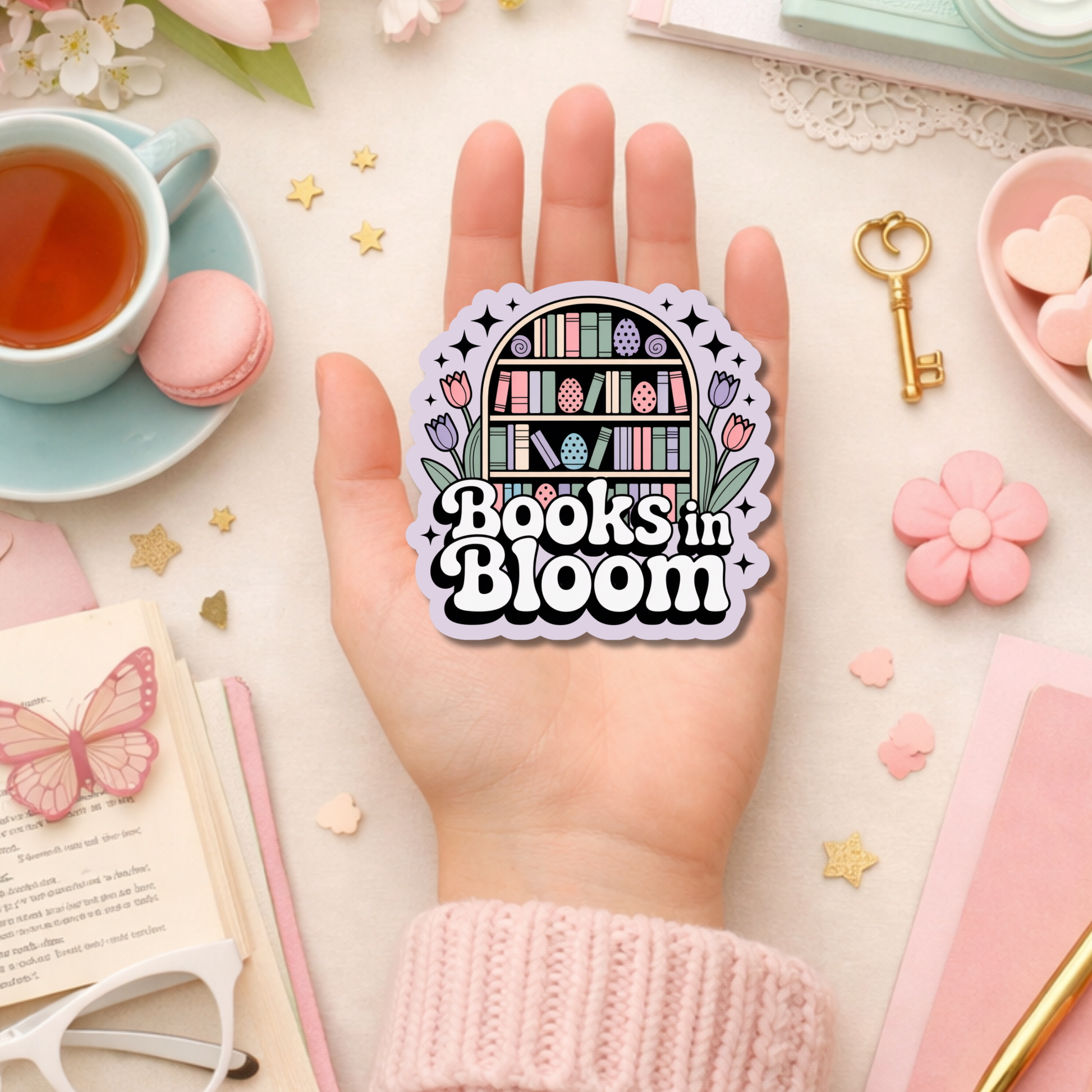 easter bookish sticker