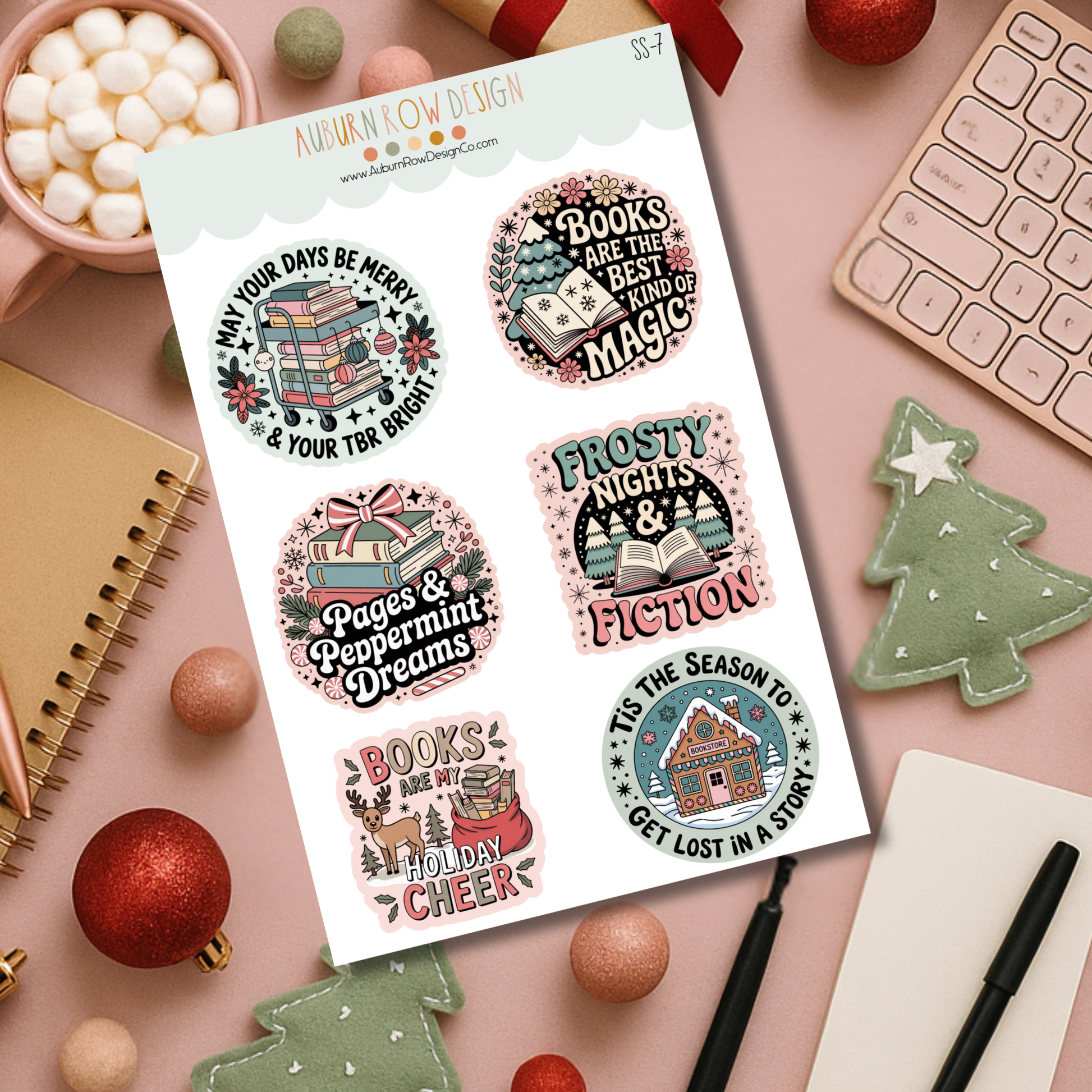Christmas Bookish Stickers