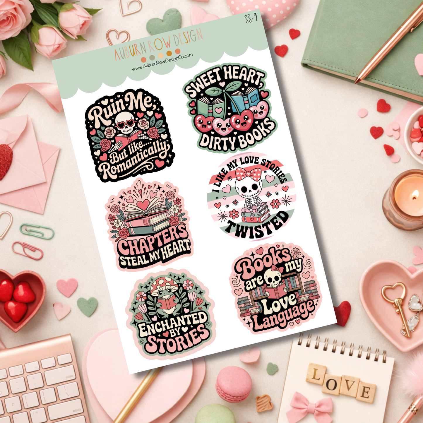 Valentine's Day Bookish Stickers